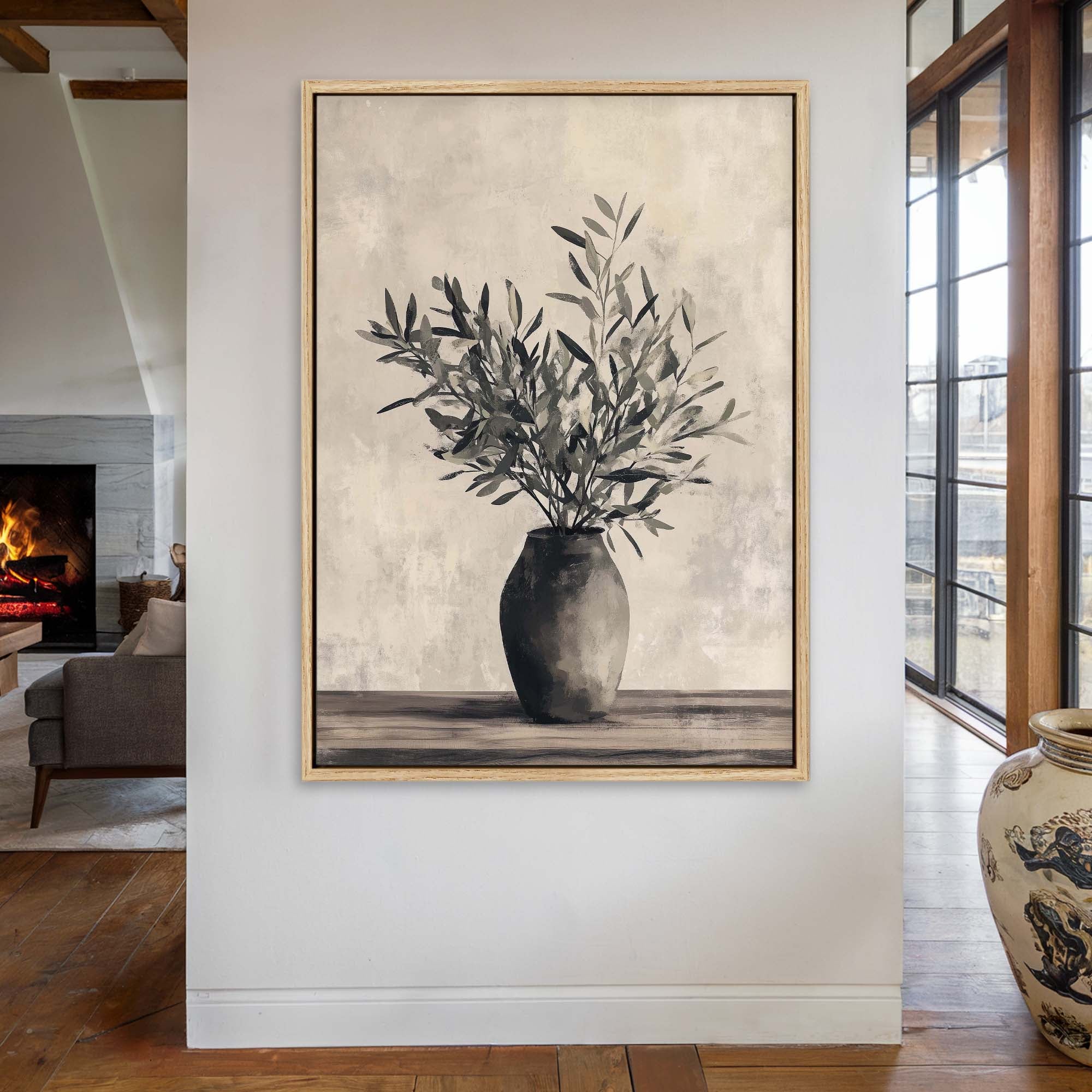 Olive Still Life No.2 Canvas Print Small — 18×24″ Natural Wall Art - Melrose Editions
