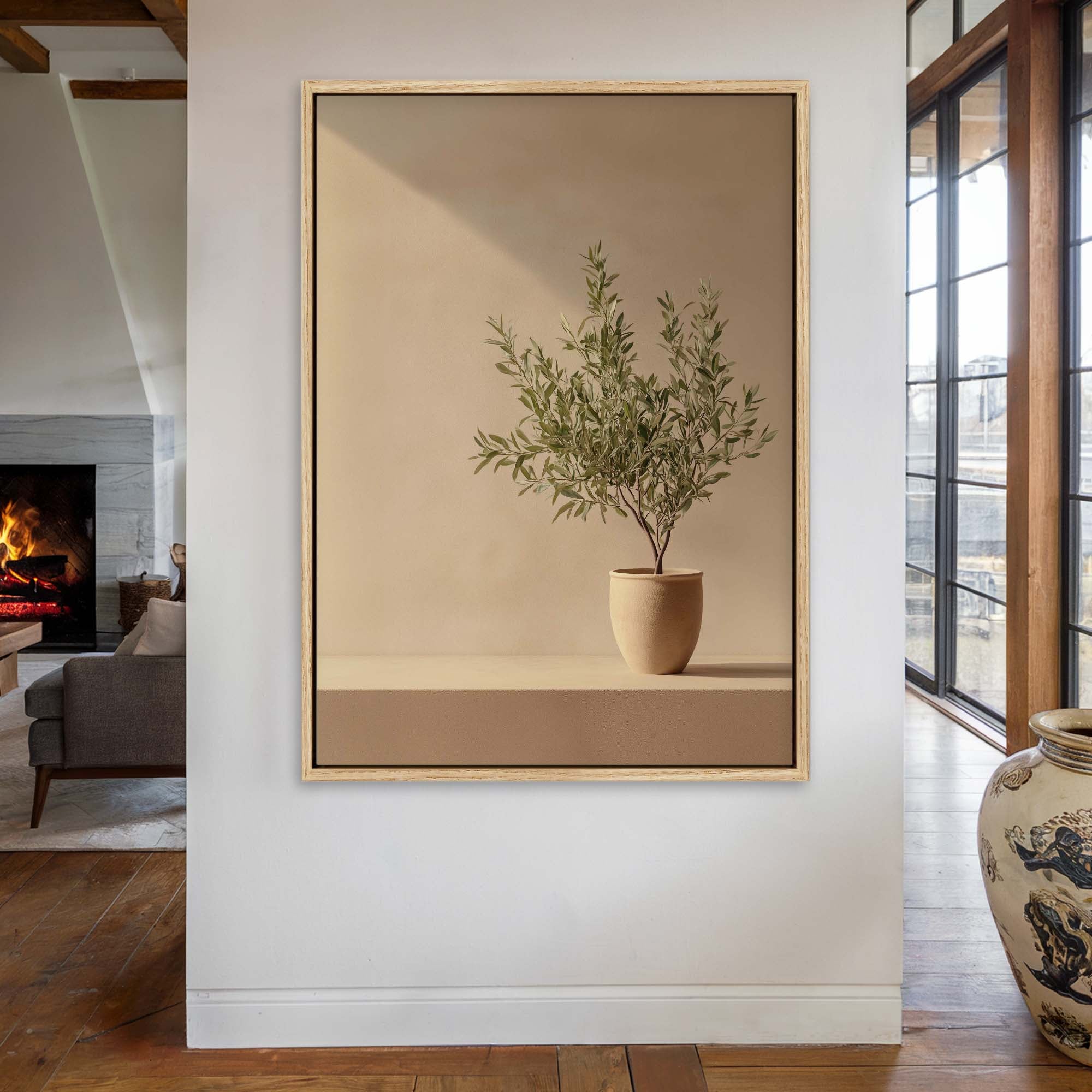 Olive Still Life No.5 Canvas Print Small — 18×24″ Natural Wall Art - Melrose Editions