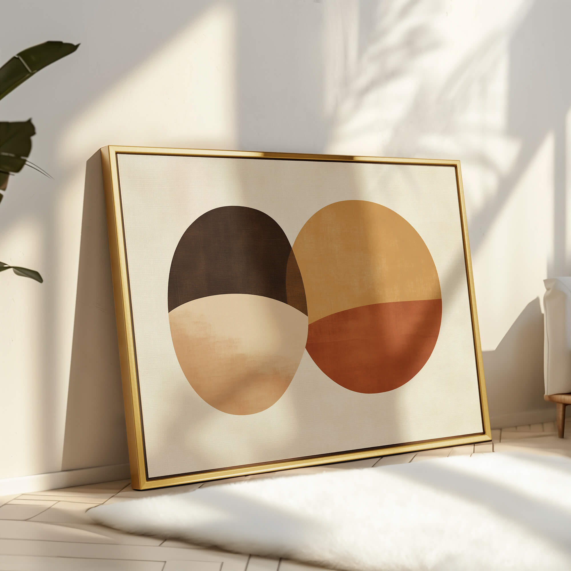 Sand and Stone Framed Canvas Wall Art - Melrose Editions