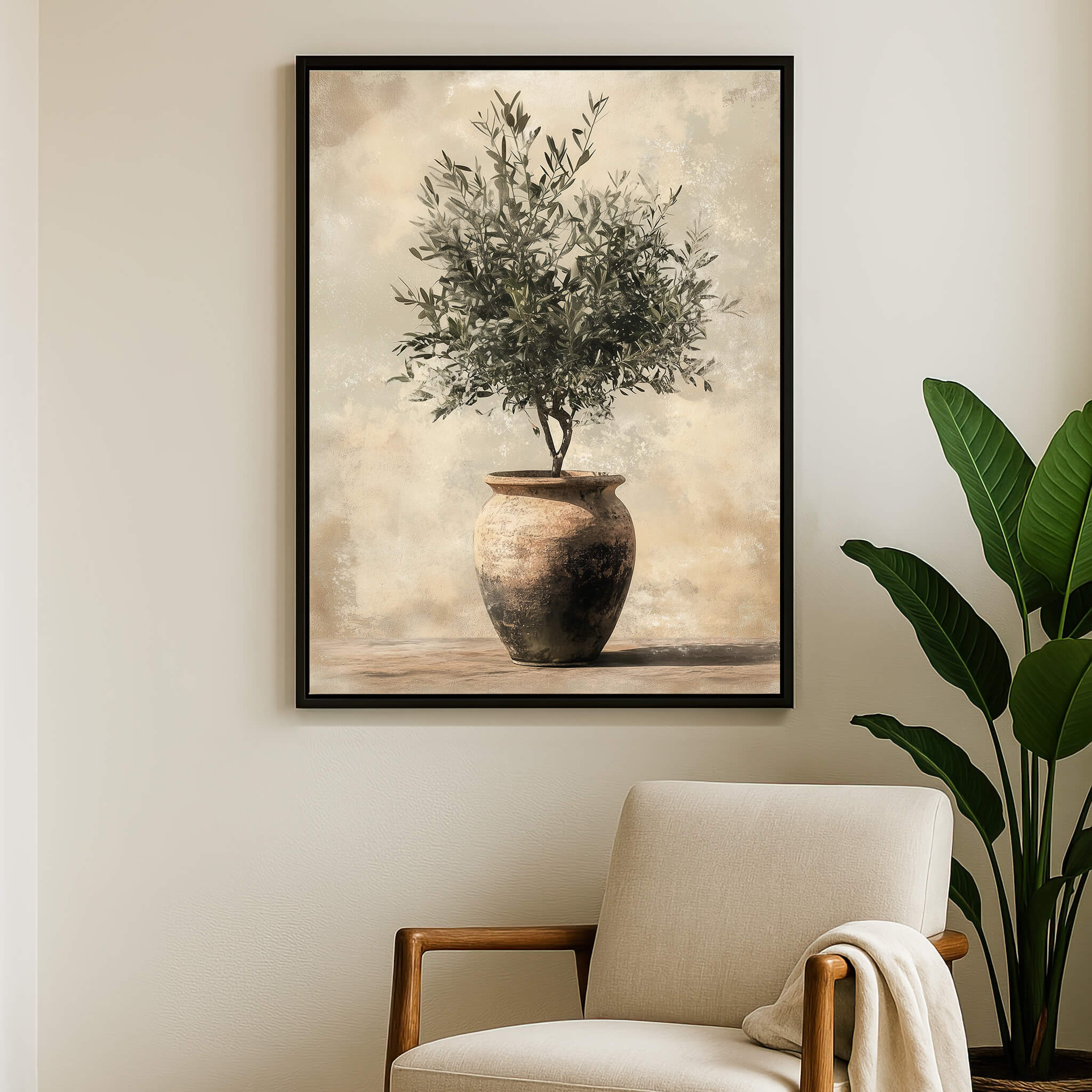 Vintage Olive Pot No.3 Canvas Print Wall Art - Melrose Editions