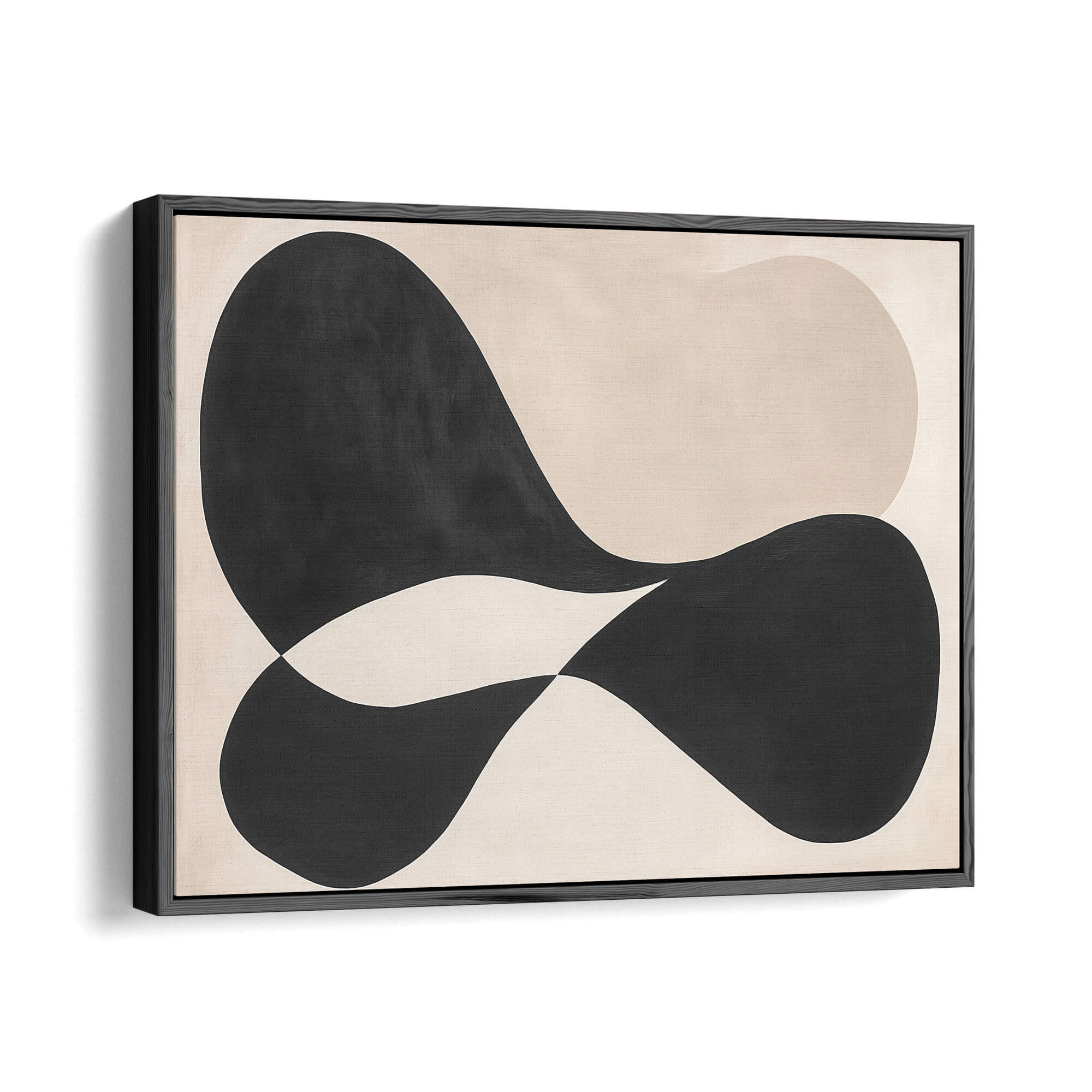Balance Form Framed Canvas Black Wall Art - Melrose Editions
