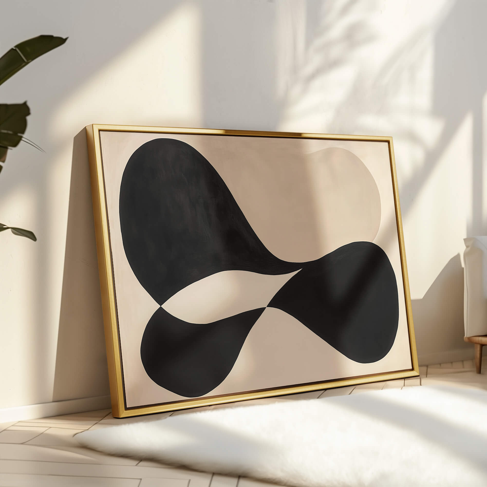 Balance Form Framed Canvas Small — 18×24″ Natural Wall Art - Melrose Editions