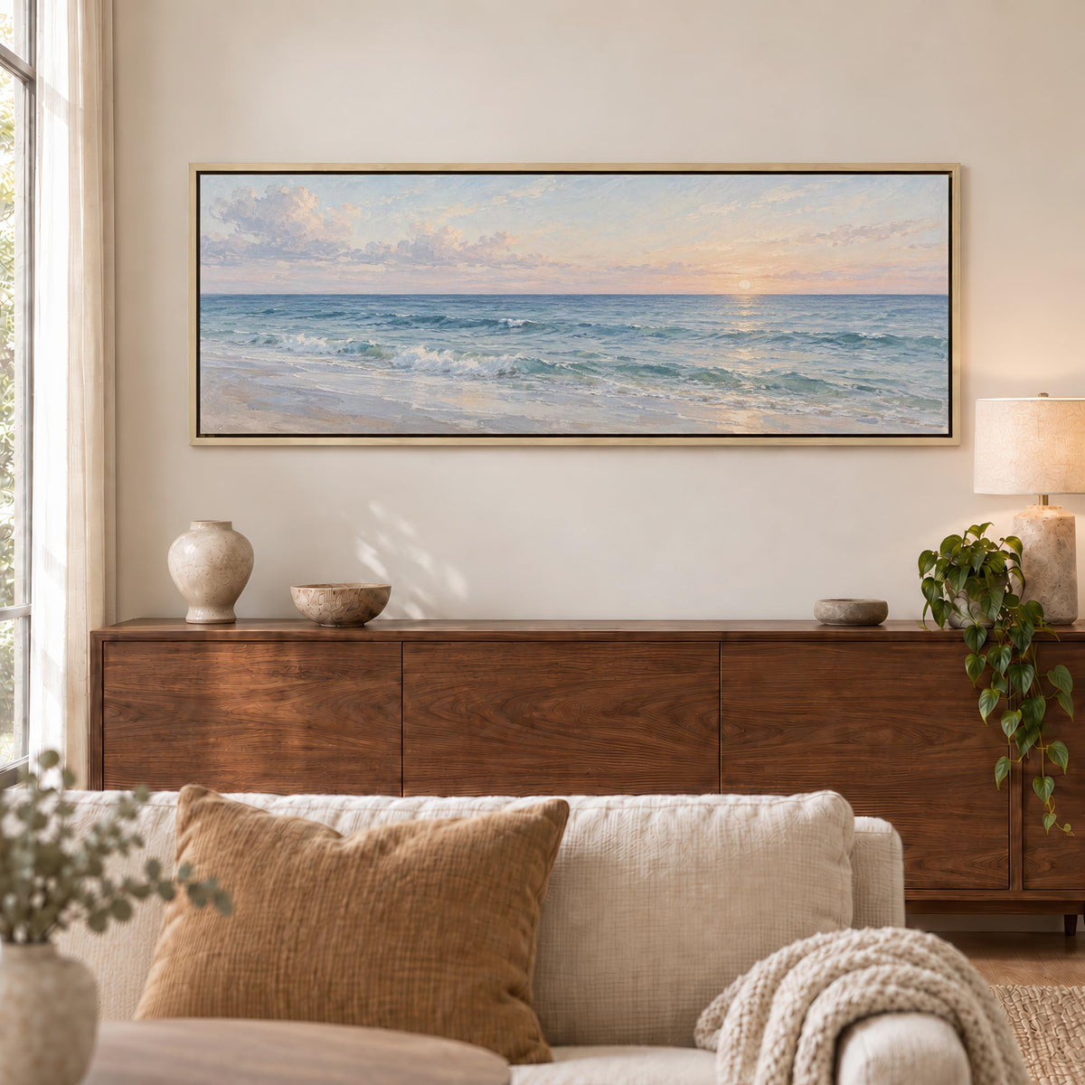 Blue Horizon Canvas Print Wall Art - Melrose Editions