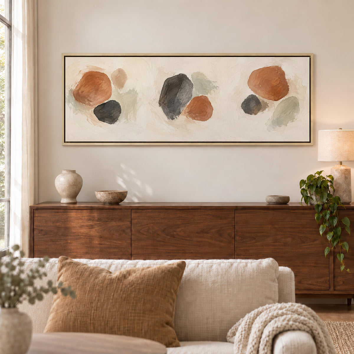 Burnished Shapes Canvas Print Wall Art - Melrose Editions