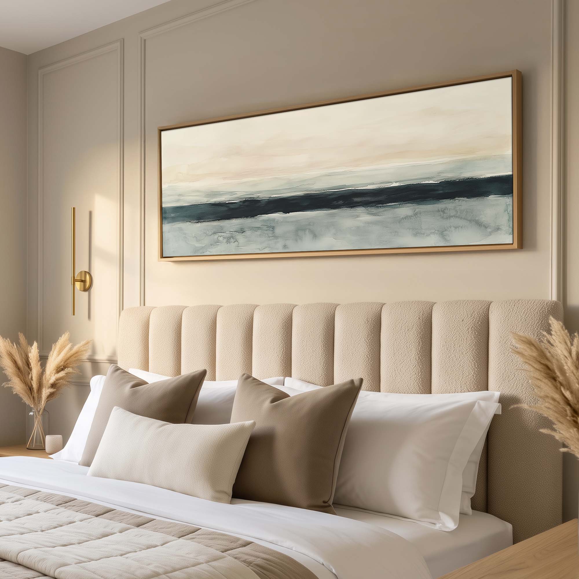 Charcoal Horizon Canvas Print Wall Art - Melrose Editions