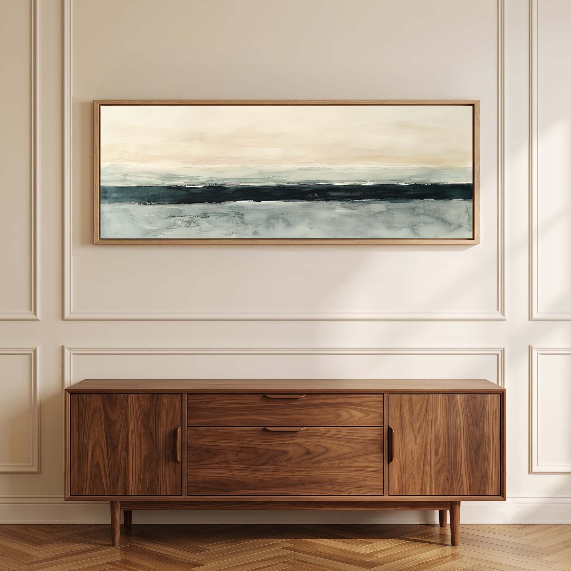 Charcoal Horizon Canvas Print Wall Art - Melrose Editions