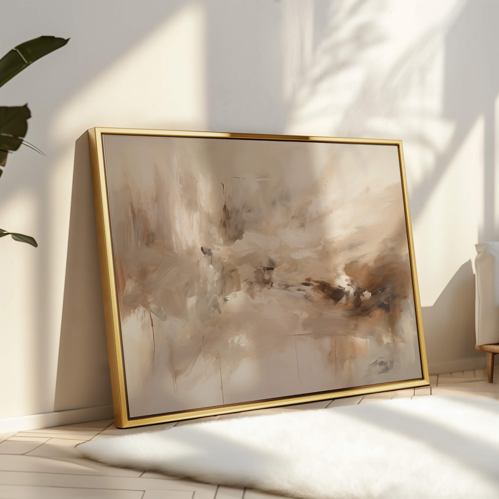 Clay Framed Canvas Small — 18×24″ Natural Wall Art - Melrose Editions