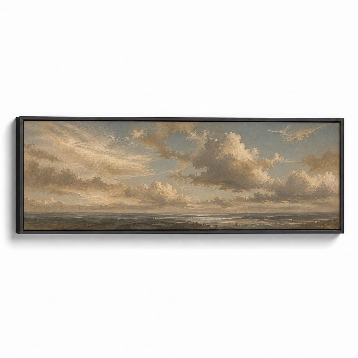 Cloud Study Canvas Print Black Wall Art - Melrose Editions