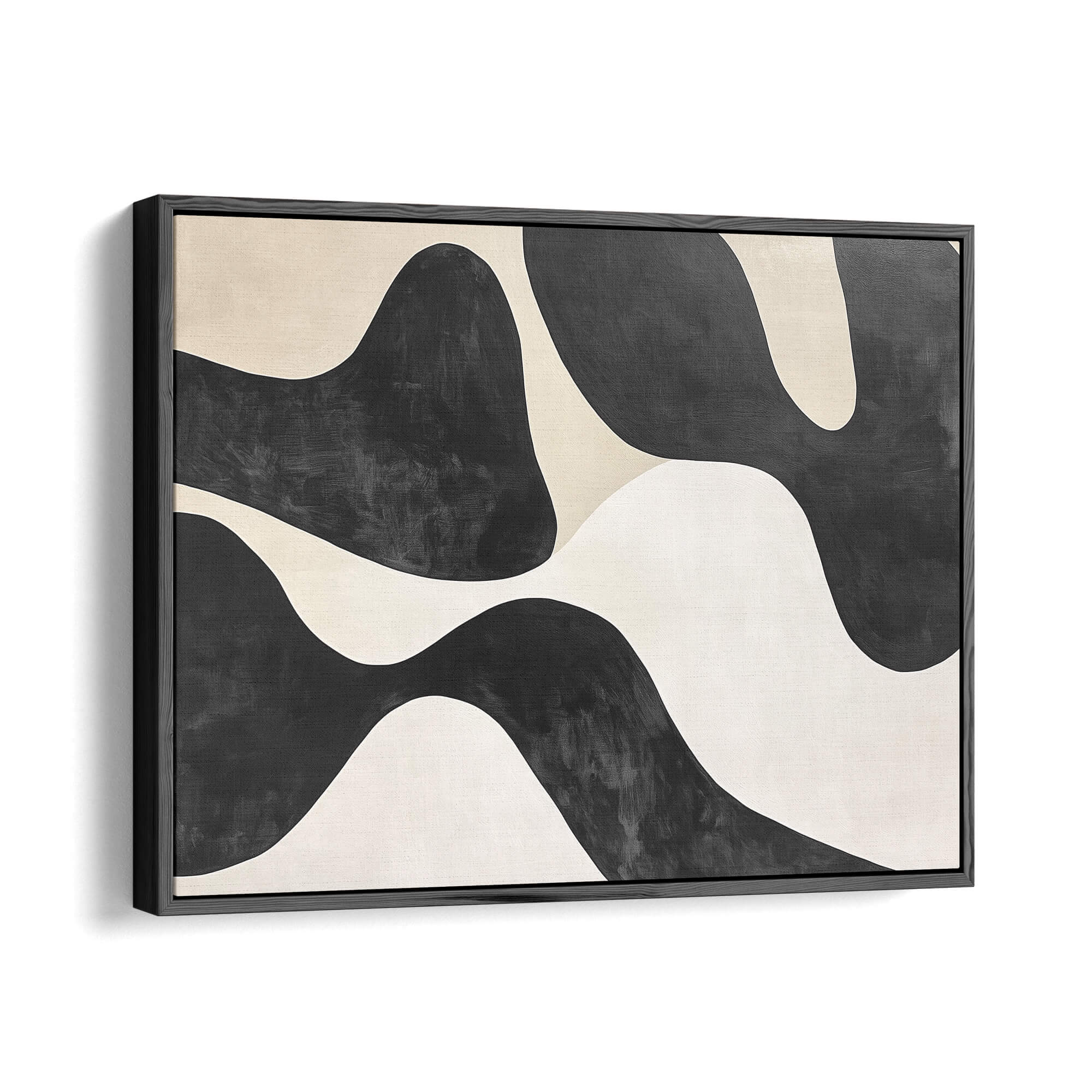 Contour Flow Framed Canvas Black Wall Art - Melrose Editions