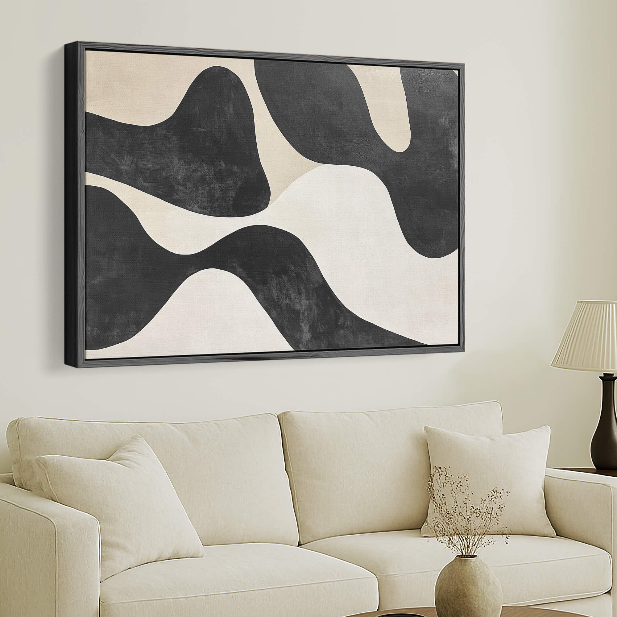 Contour Flow Framed Canvas Wall Art - Melrose Editions