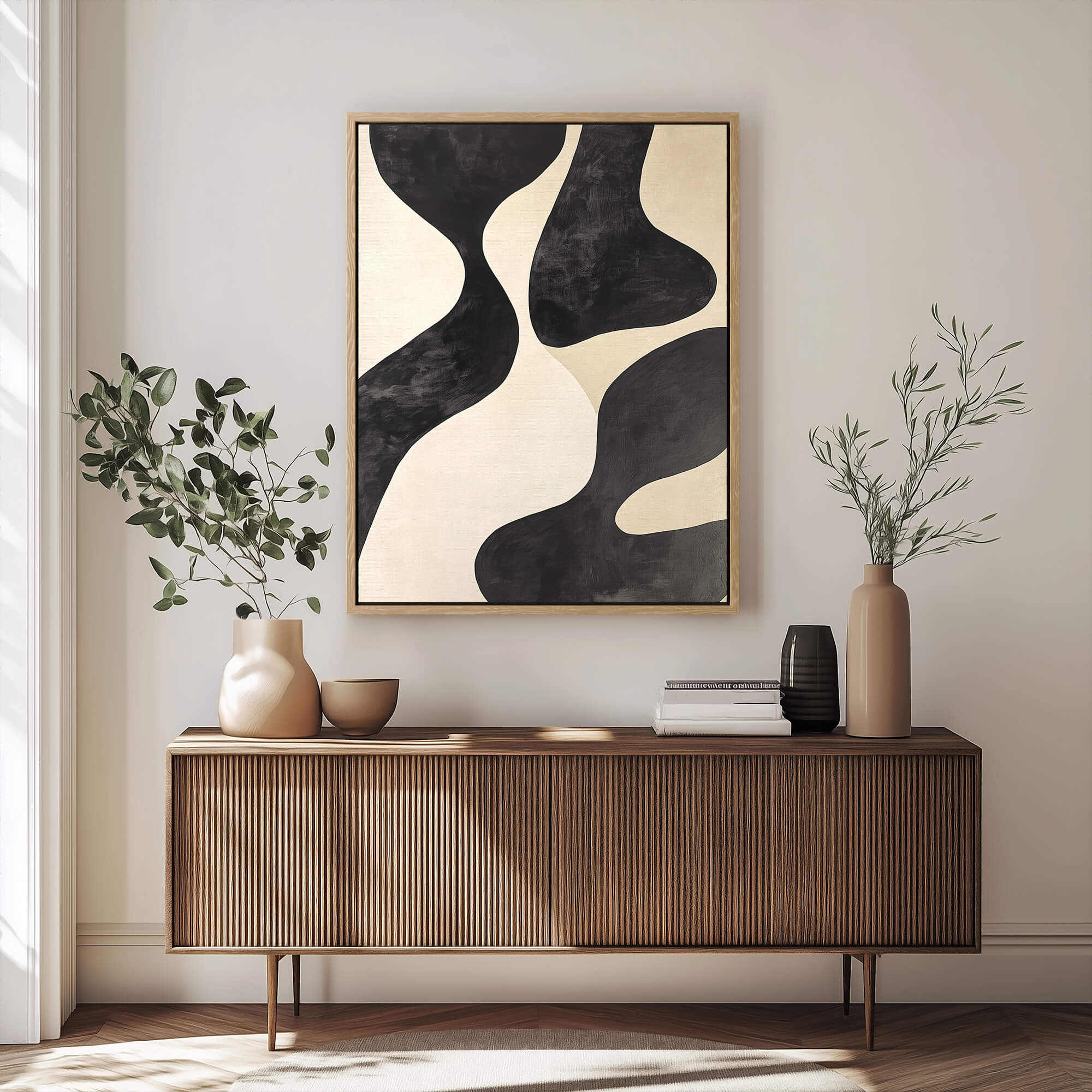 Contour Flow Framed Canvas Wall Art - Melrose Editions
