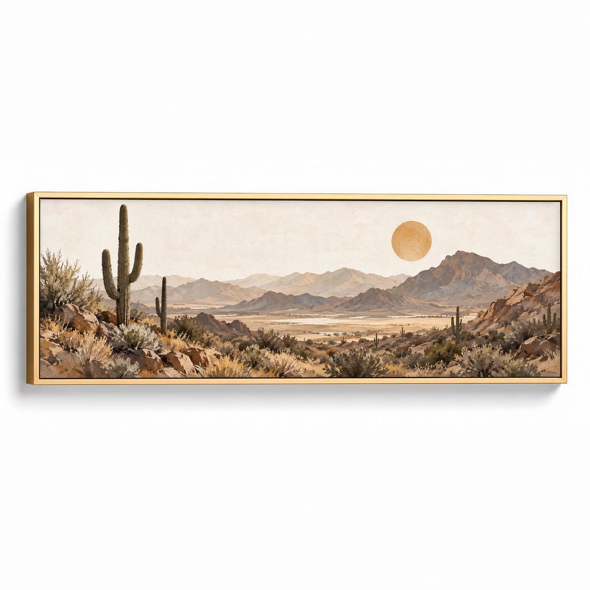 Desert Garden Canvas Print Gold Wall Art - Melrose Editions