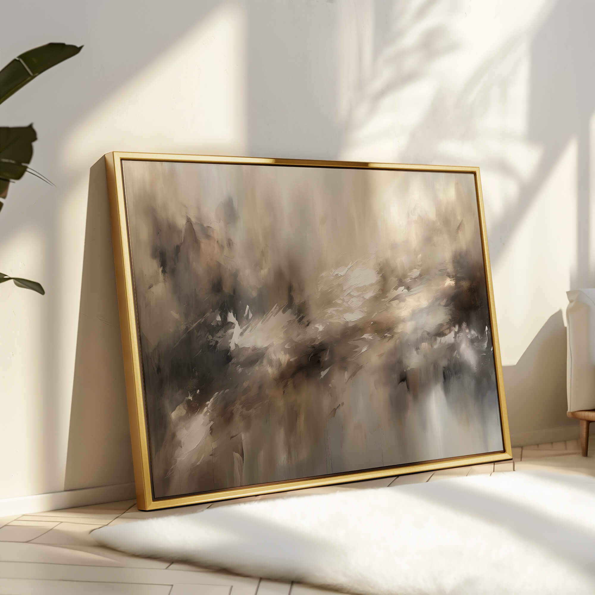 Ember Framed Canvas Small — 18×24″ Natural Wall Art - Melrose Editions