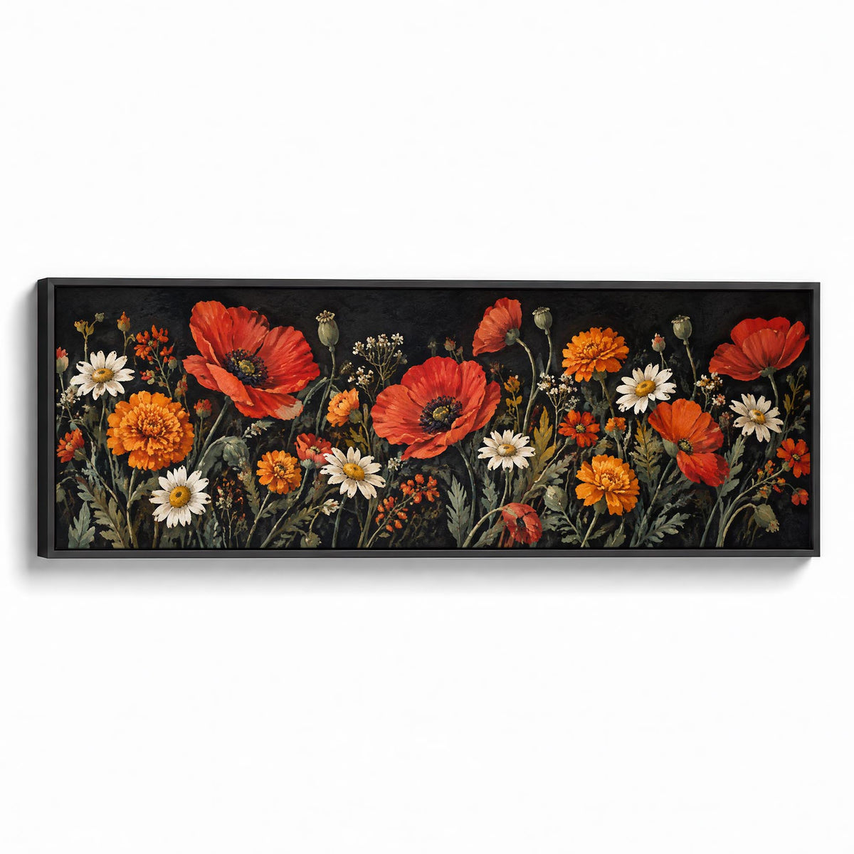 Evening Petals Canvas Print Black Wall Art - Melrose Editions