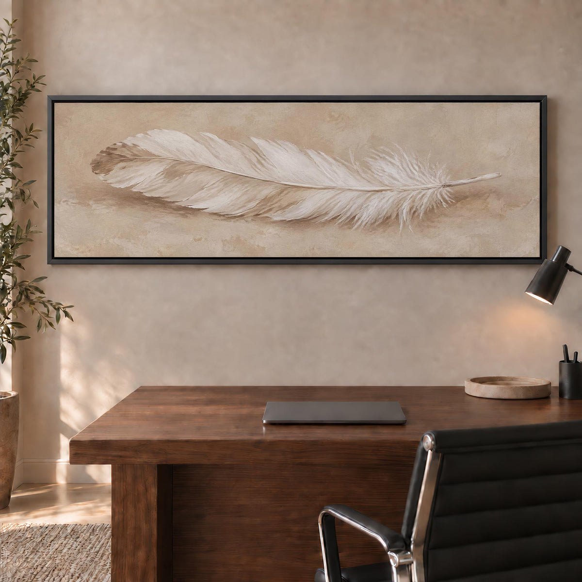Feather Study Canvas Print Wall Art - Melrose Editions