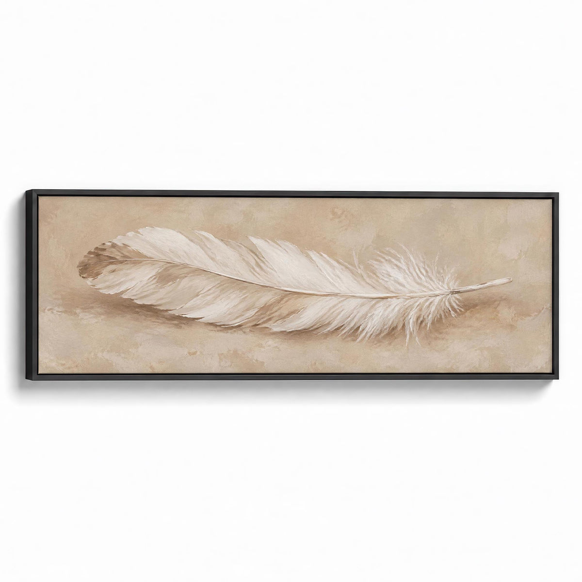Feather Study Canvas Print Black Wall Art - Melrose Editions