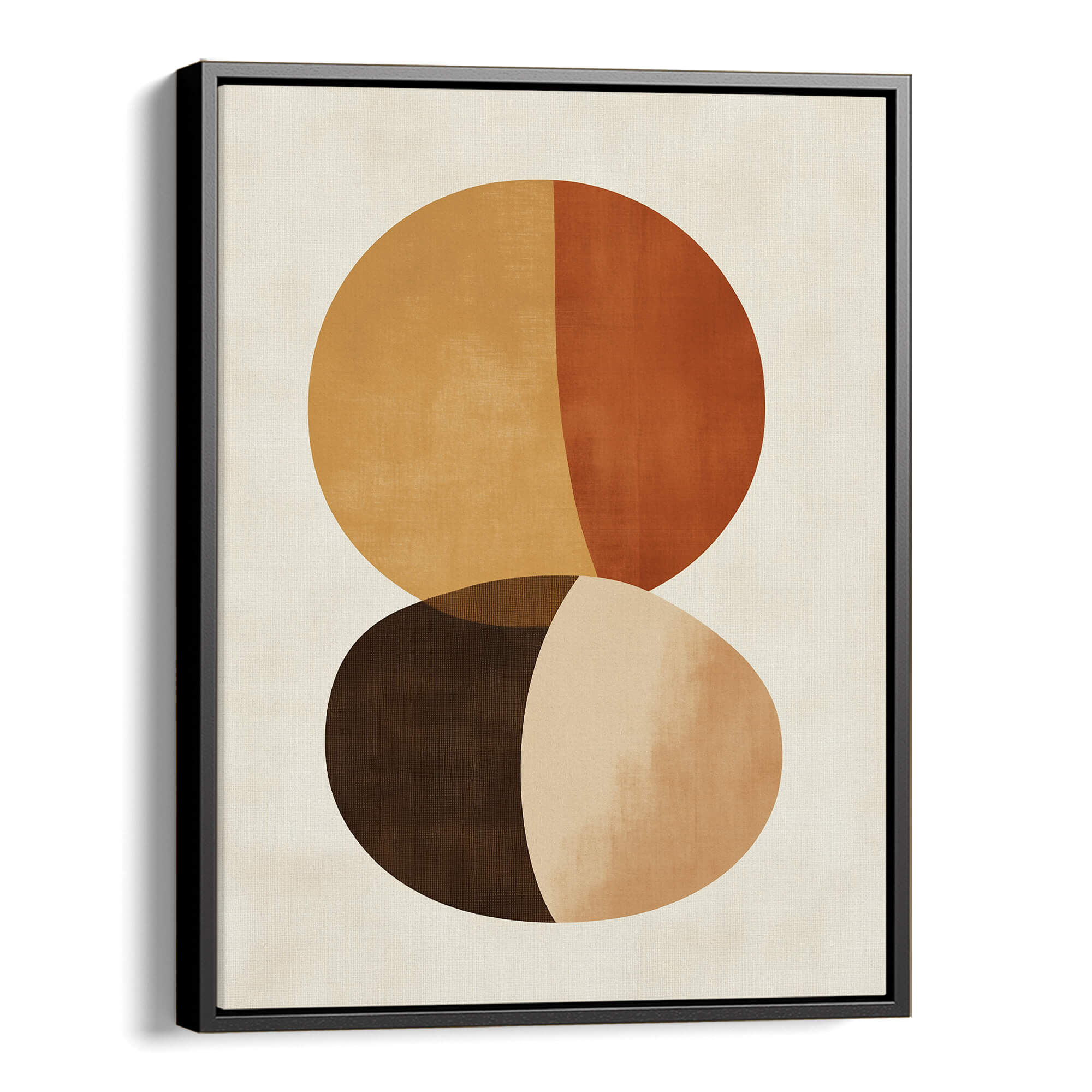 Sand and Stone Framed Canvas Black Wall Art - Melrose Editions