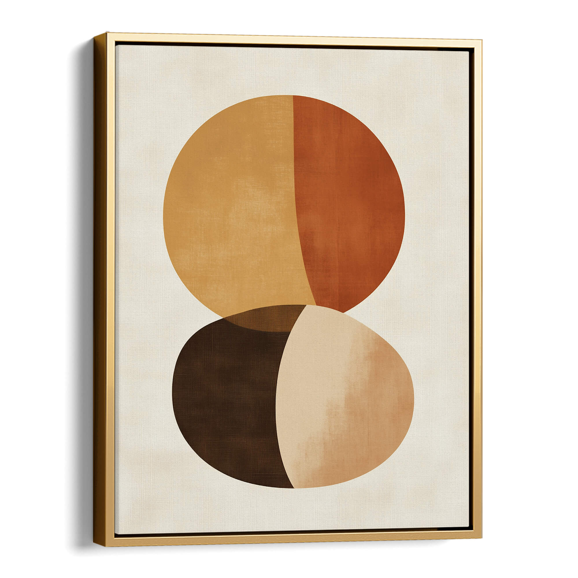 Sand and Stone Framed Canvas Gold Wall Art - Melrose Editions