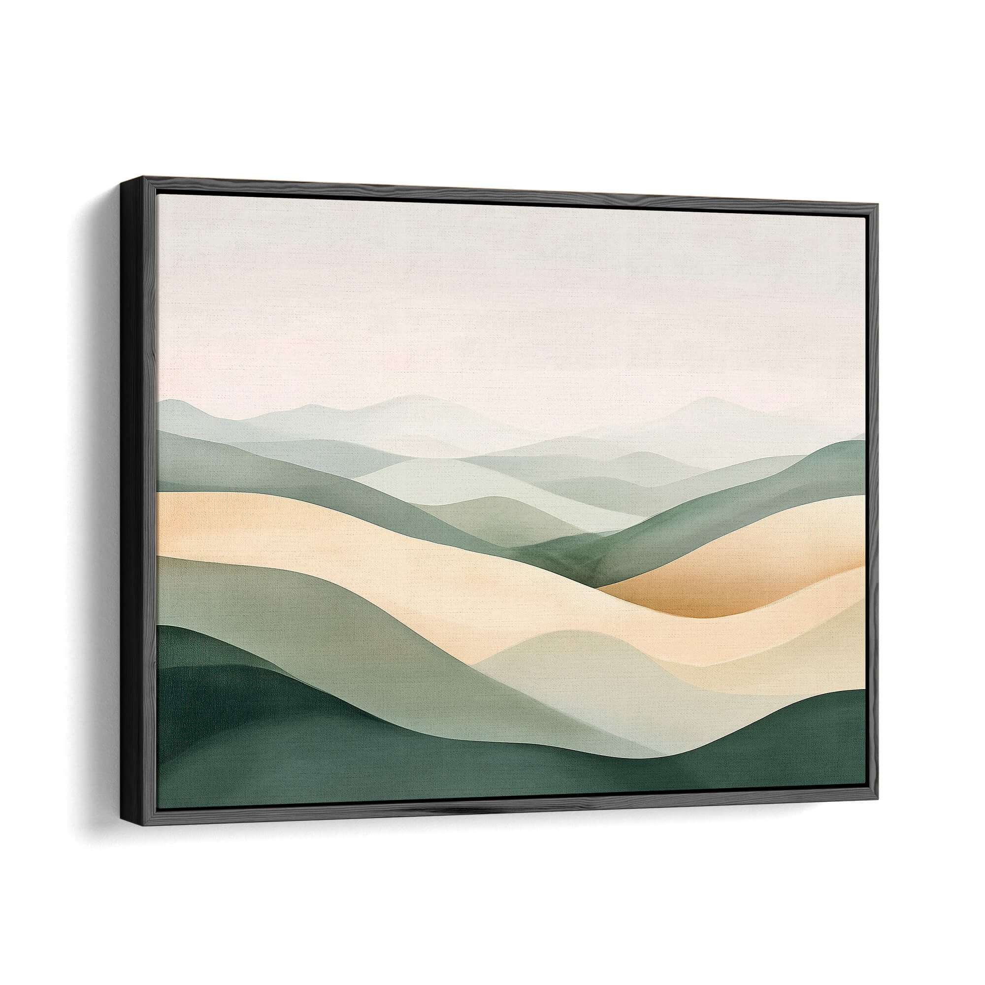 Countryside Serenity Framed Canvas Black Wall Art - Melrose Editions