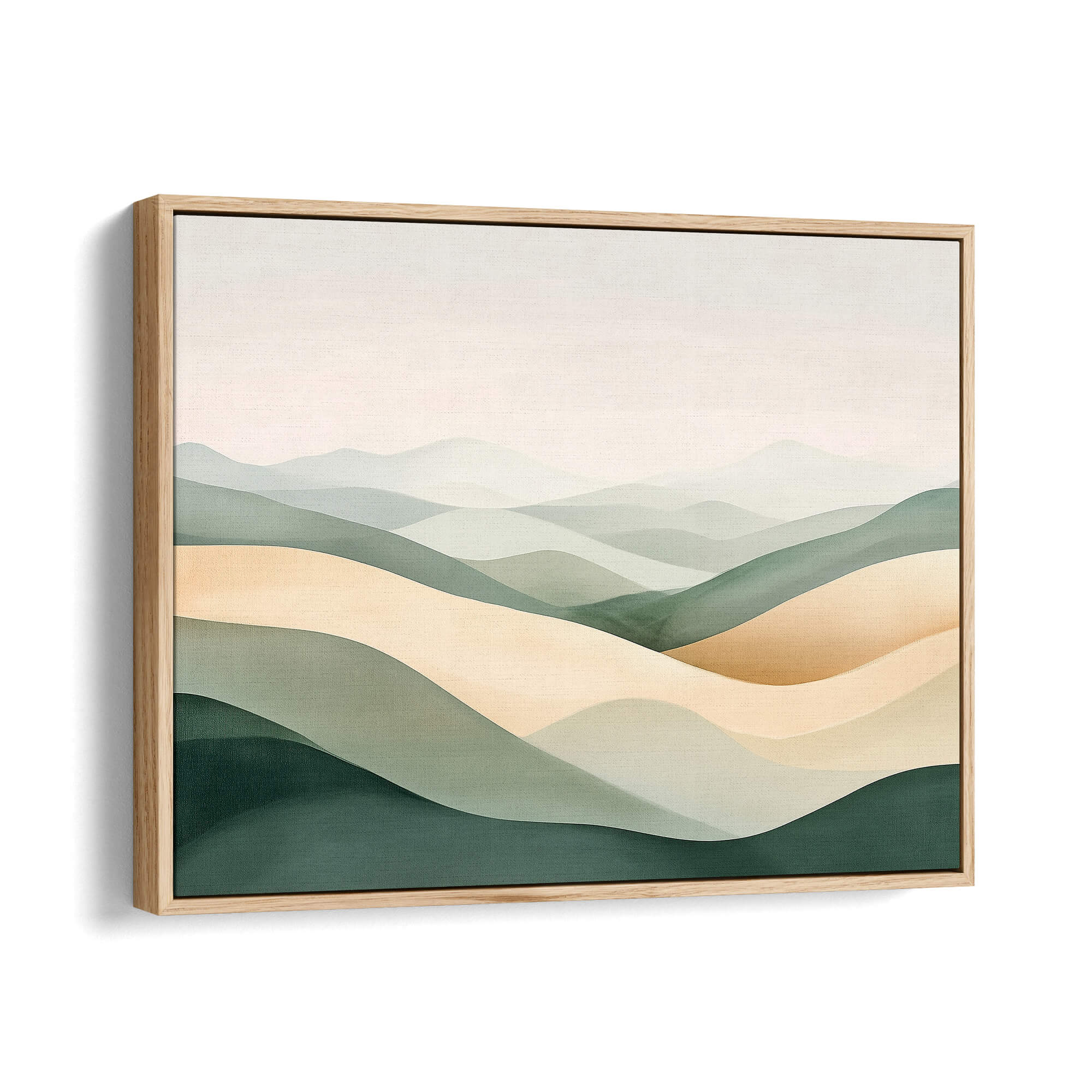 Countryside Serenity Framed Canvas Natural Wall Art - Melrose Editions