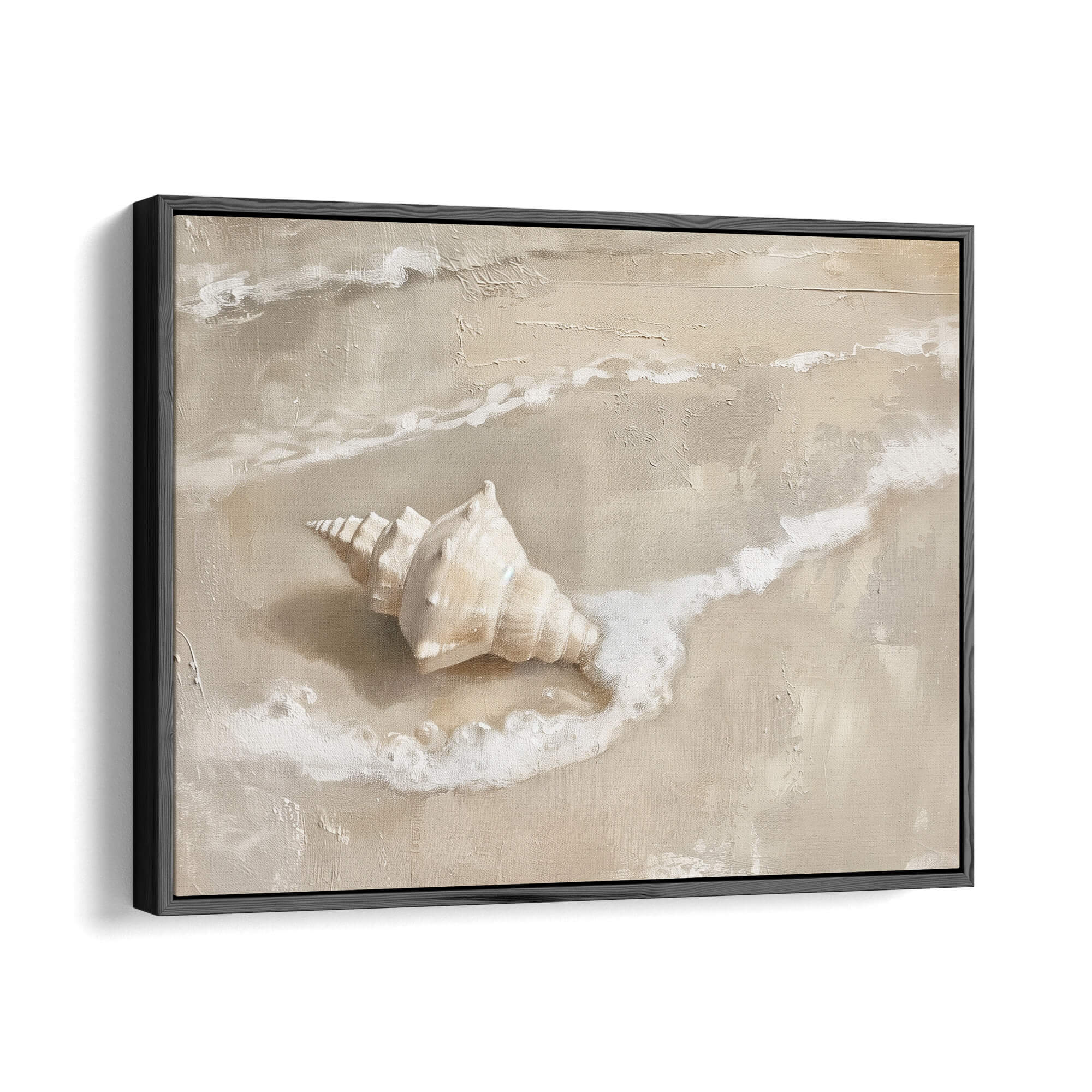 Foam Kiss Canvas Print Black Wall Art - Melrose Editions
