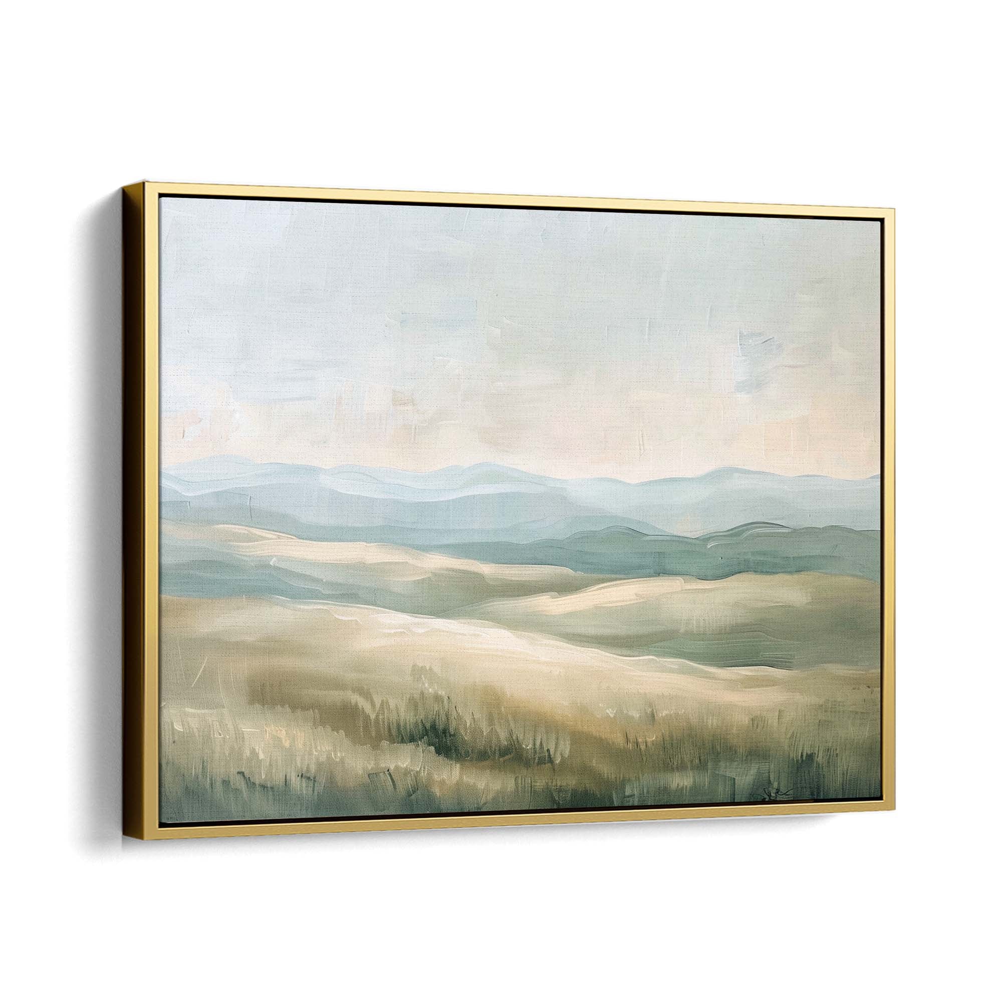 Highland Peaks Framed Canvas Gold Wall Art - Melrose Editions
