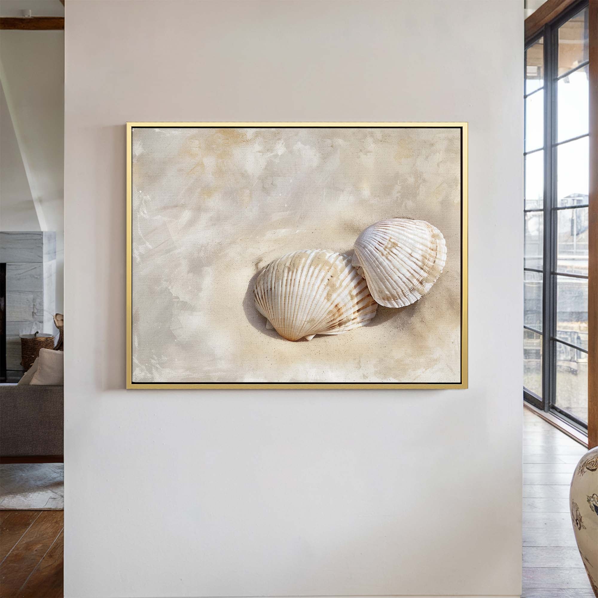 Golden Sands Duo Canvas Print Small — 18×24″ Natural Wall Art - Melrose Editions