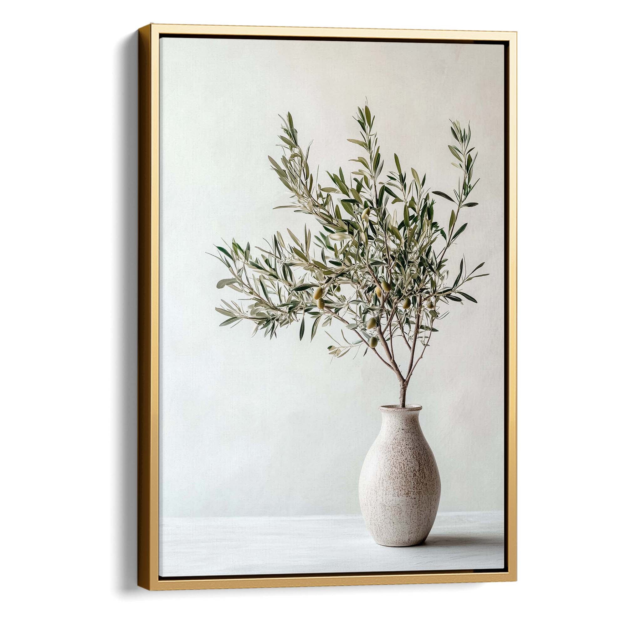 Harvested Olive Branch Canvas Print Gold Wall Art - Melrose Editions
