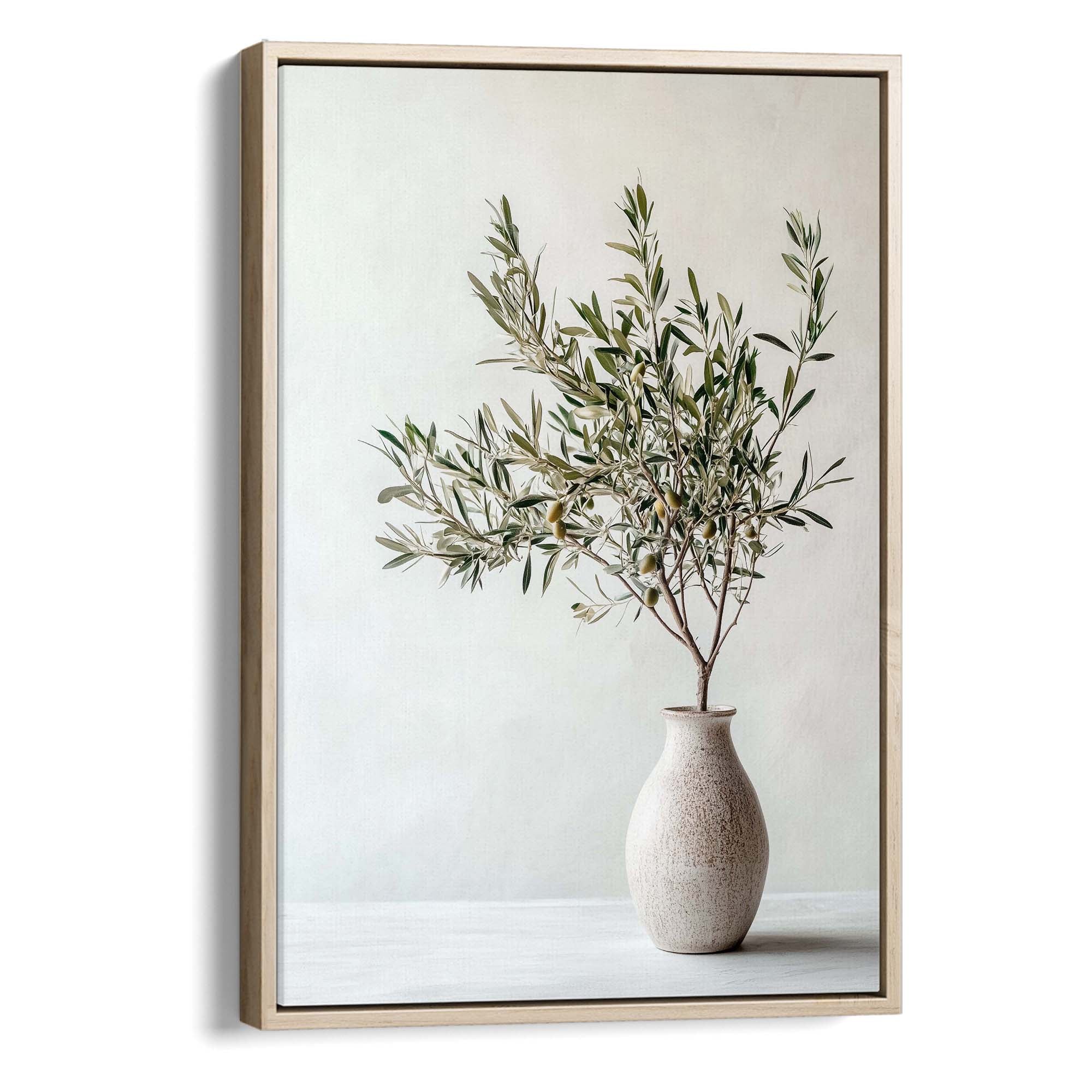 Harvested Olive Branch Canvas Print Natural Wall Art - Melrose Editions