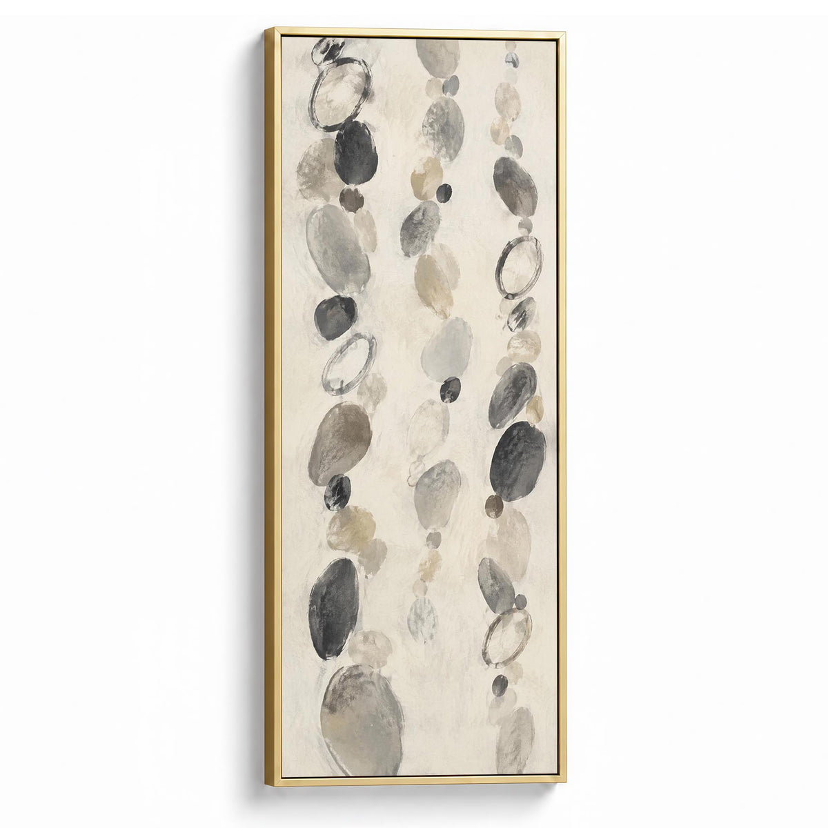 Ink Pebbles Canvas Print Gold Wall Art - Melrose Editions