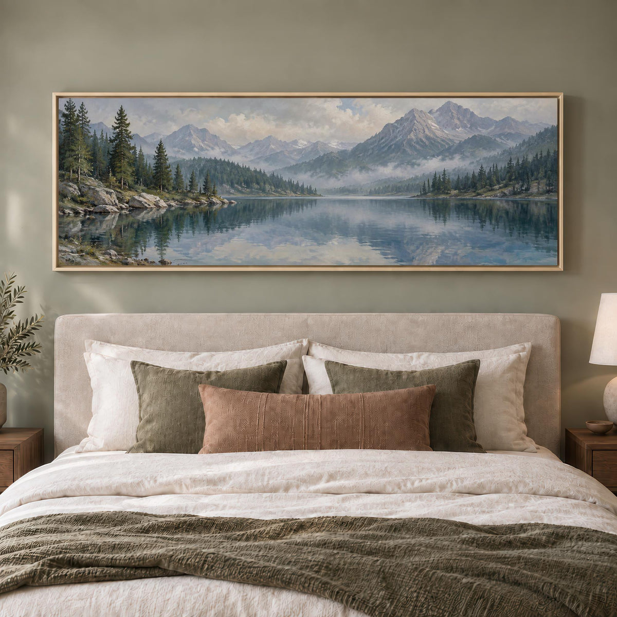 Lakeside Pines Canvas Print Wall Art - Melrose Editions
