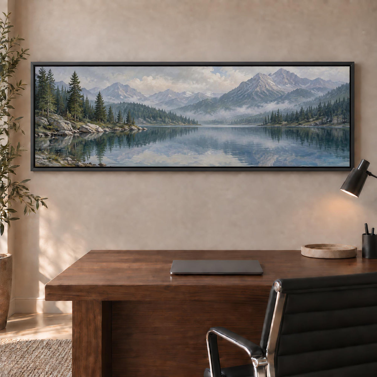 Lakeside Pines Canvas Print Wall Art - Melrose Editions