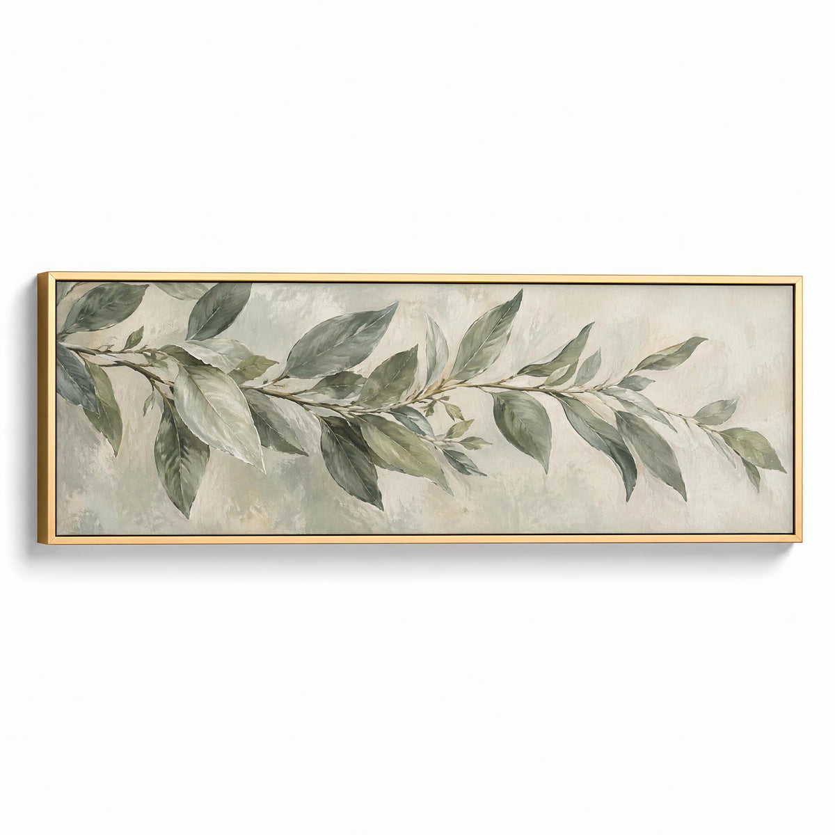 Leaf Study Canvas Print Gold Wall Art - Melrose Editions