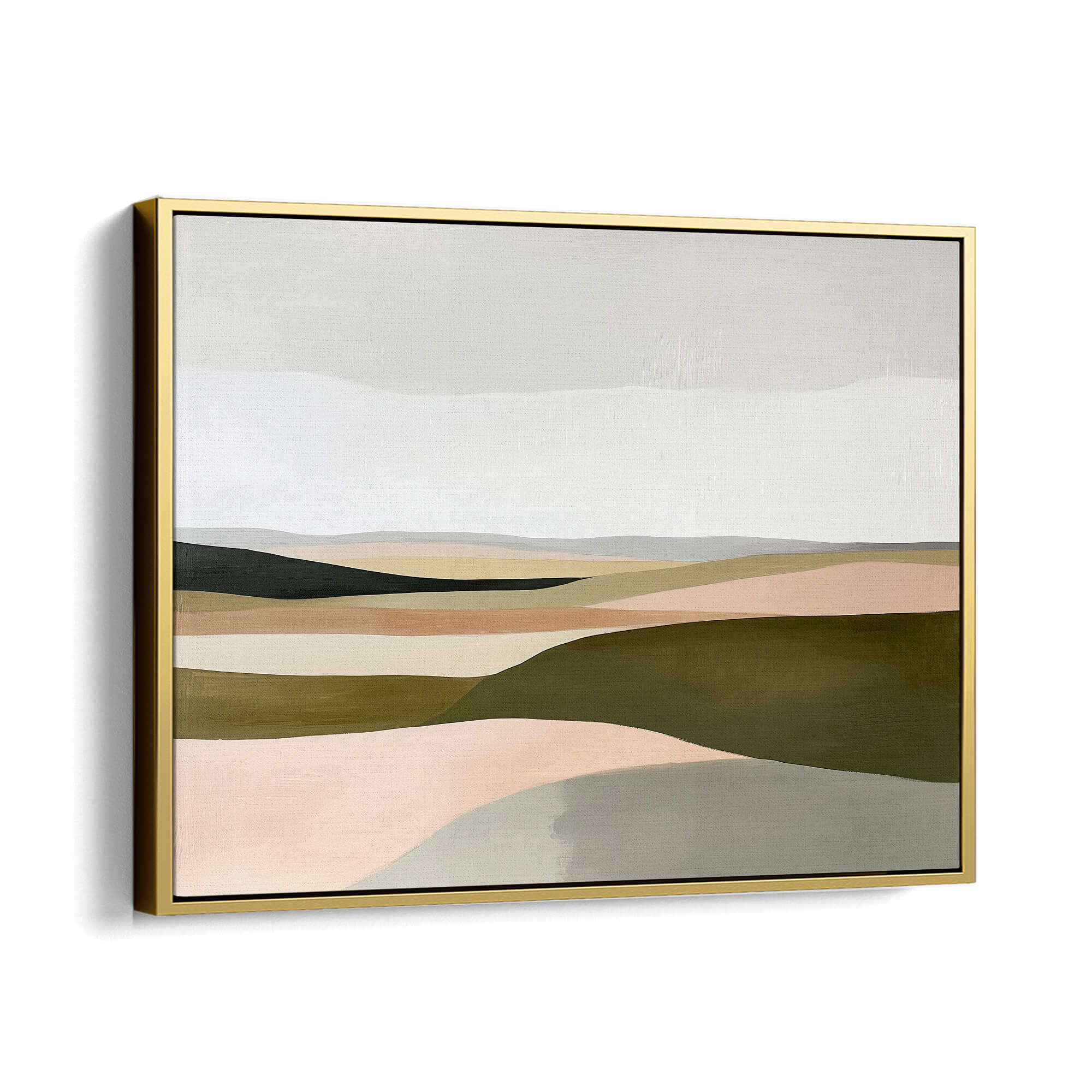 Lowland Framed Canvas Gold Wall Art - Melrose Editions