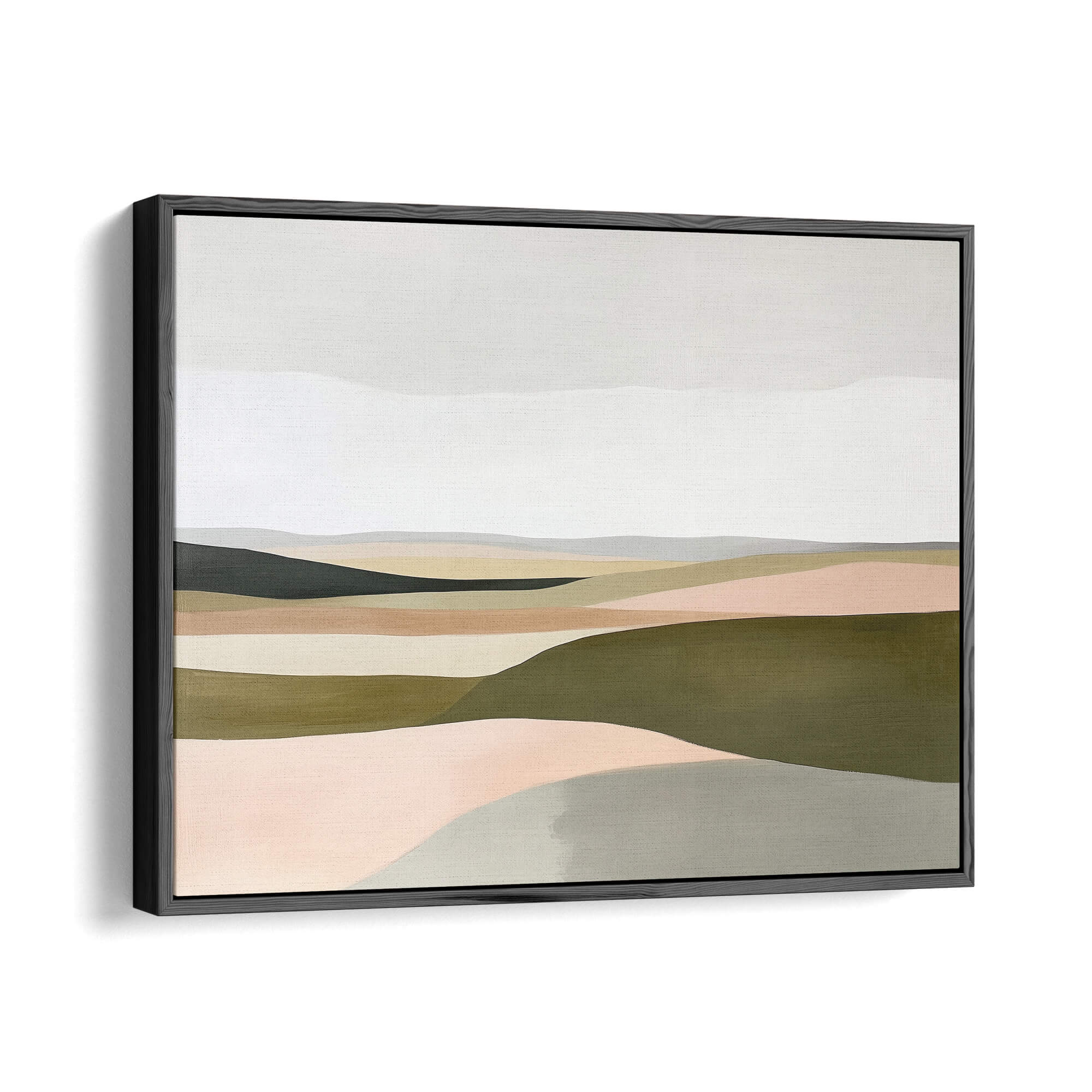 Lowland Framed Canvas Black Wall Art - Melrose Editions