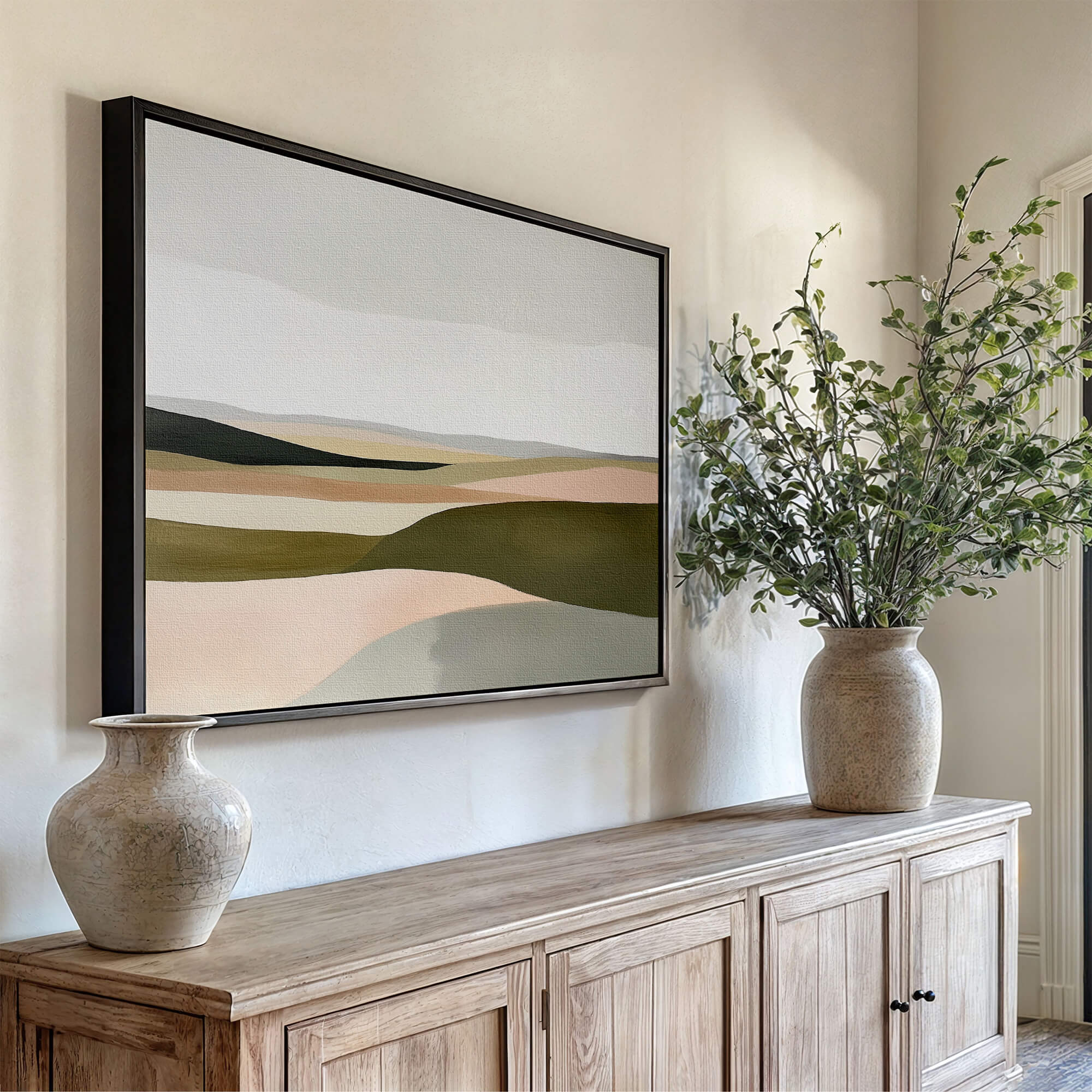 Lowland Framed Canvas Wall Art - Melrose Editions