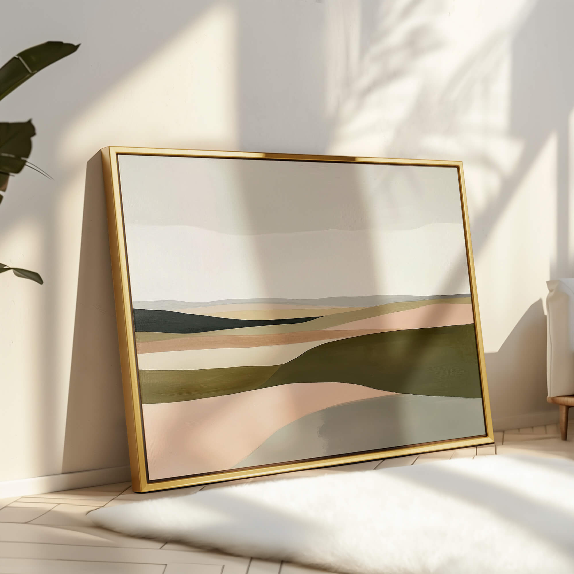 Lowland Framed Canvas Small — 18×24″ Natural Wall Art - Melrose Editions