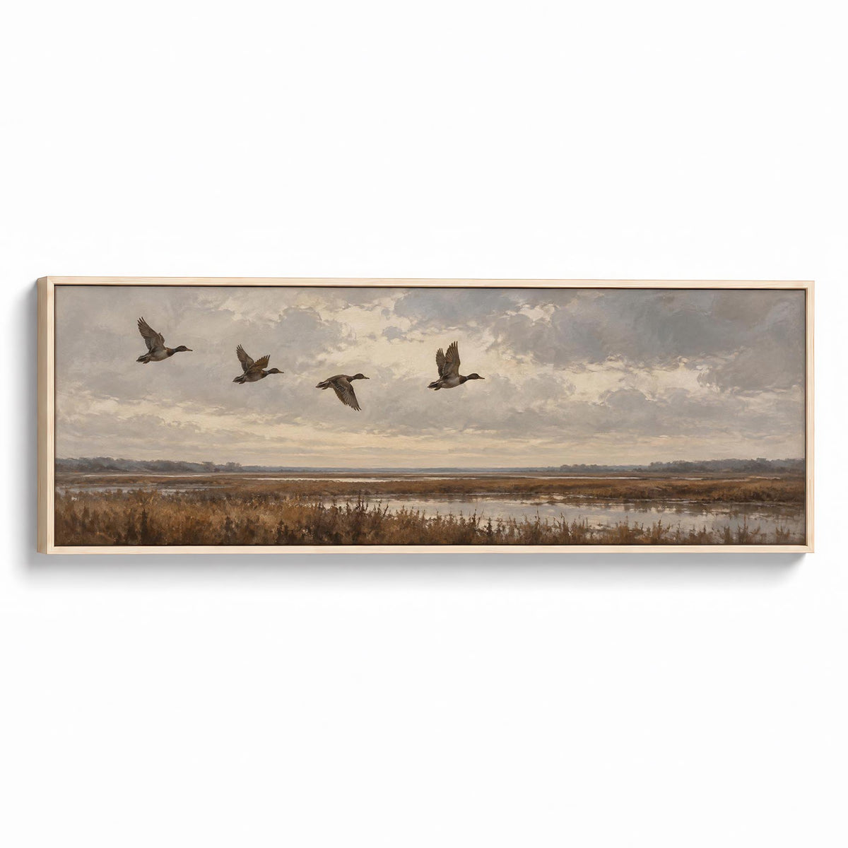 Marsh Flight Canvas Print Natural Wall Art - Melrose Editions