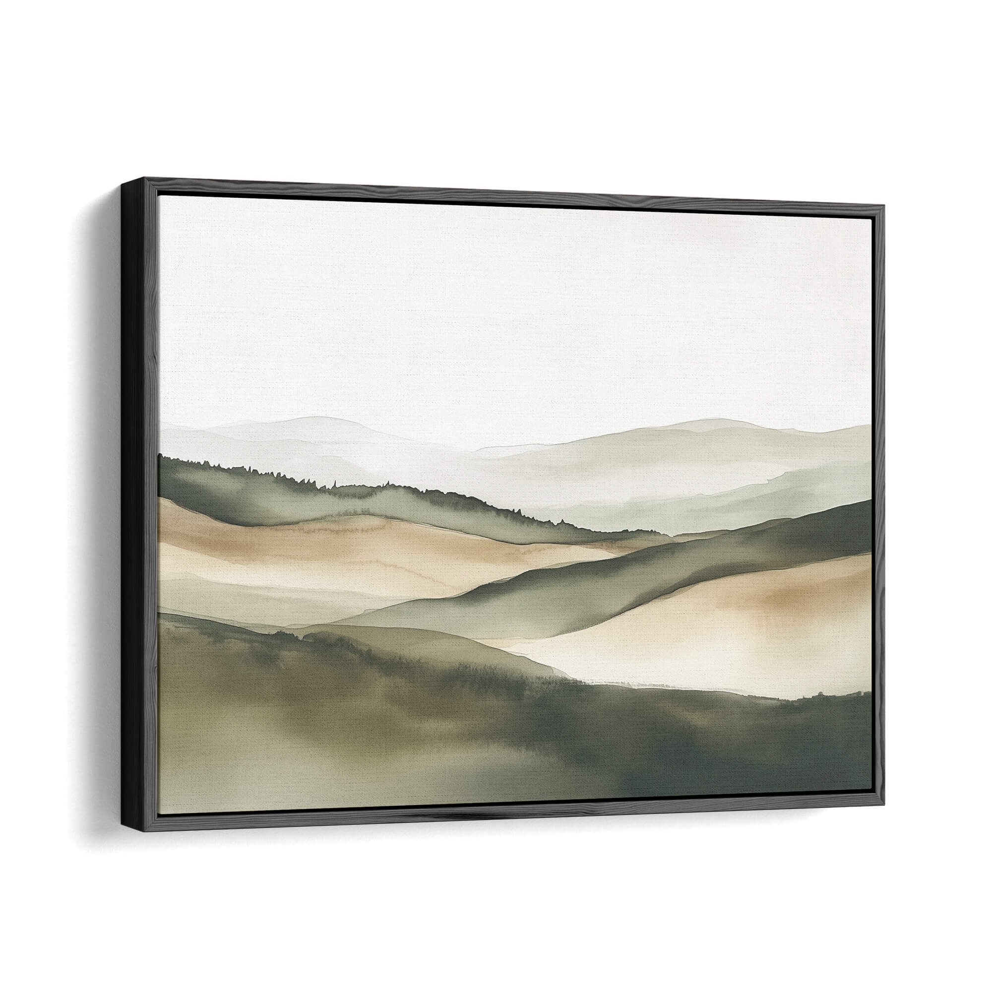 Meadow No1 Framed Canvas Black Wall Art - Melrose Editions