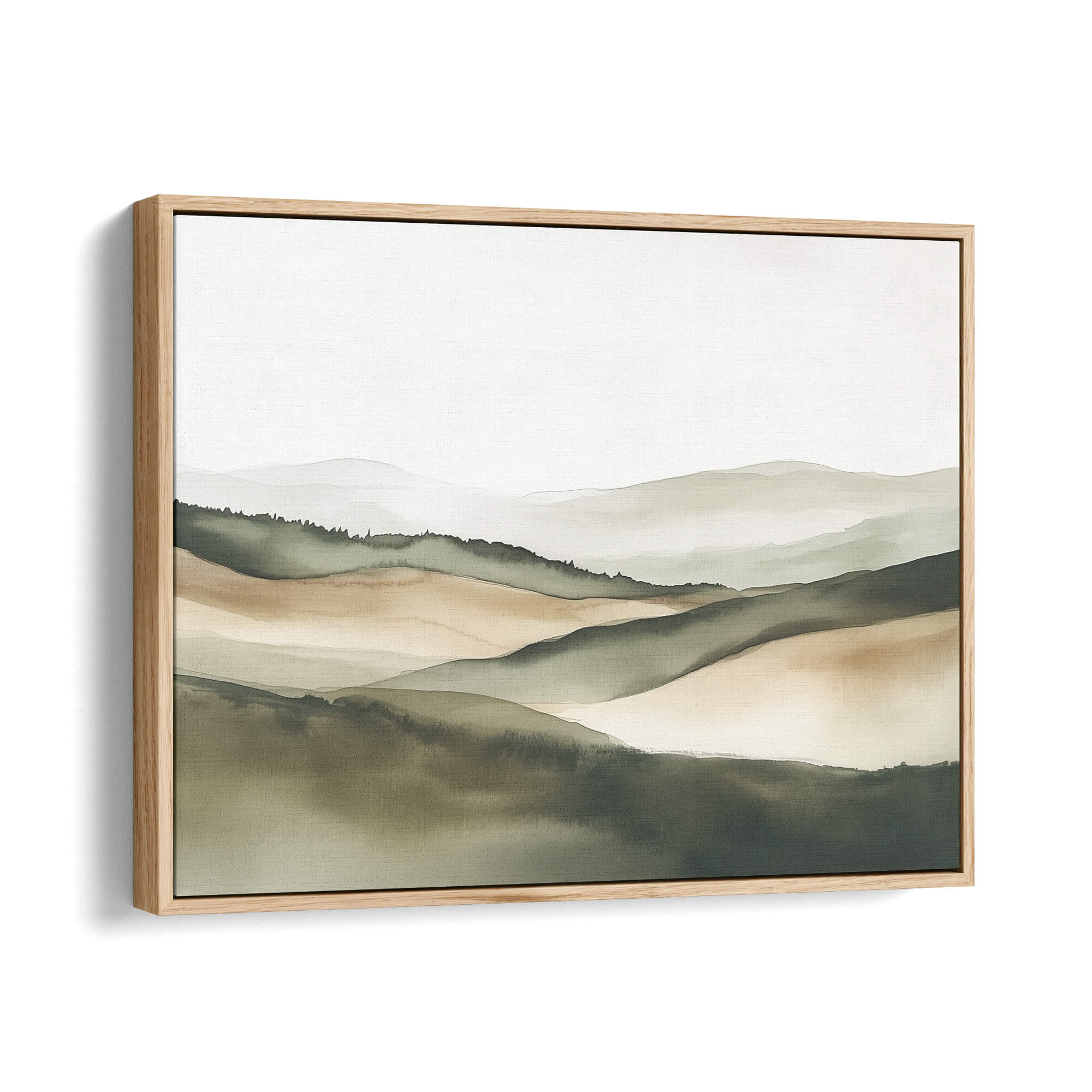 Meadow No1 Framed Canvas Natural Wall Art - Melrose Editions