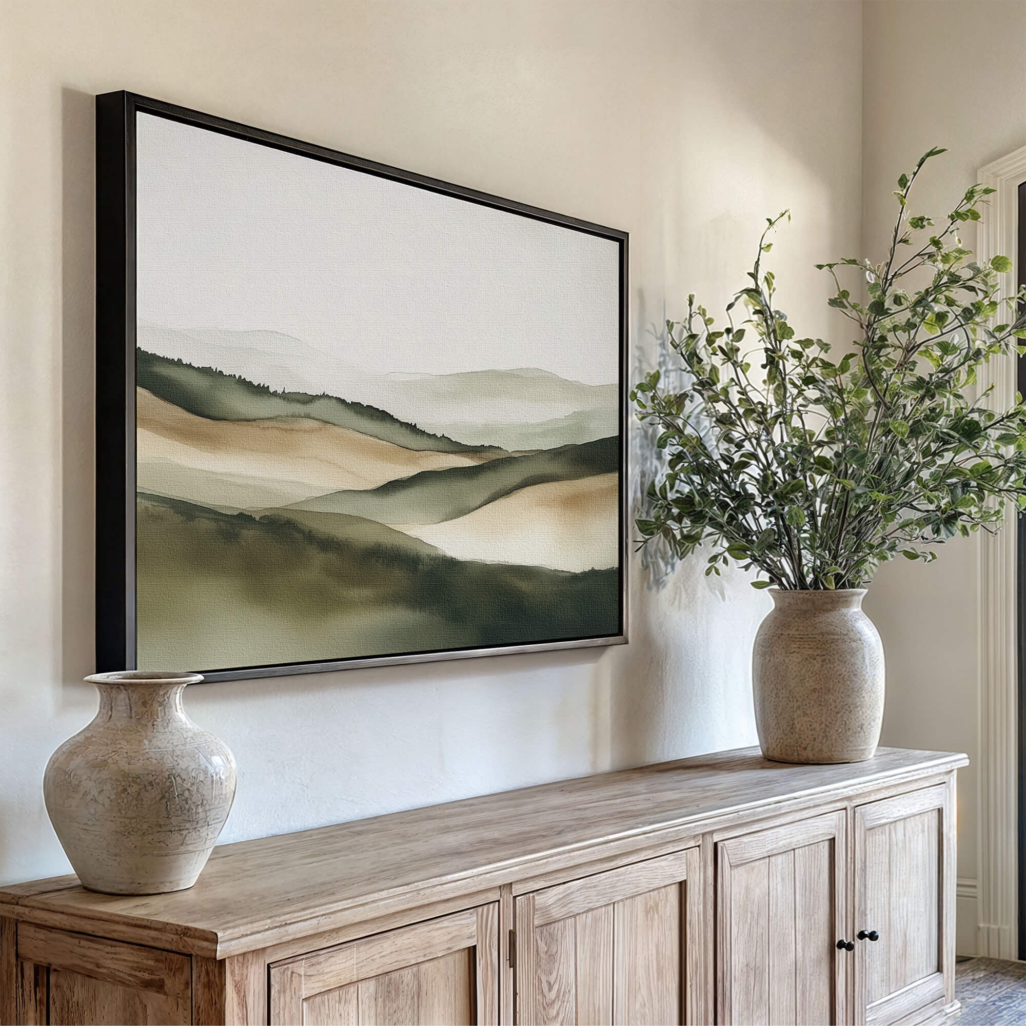Meadow No1 Framed Canvas Wall Art - Melrose Editions