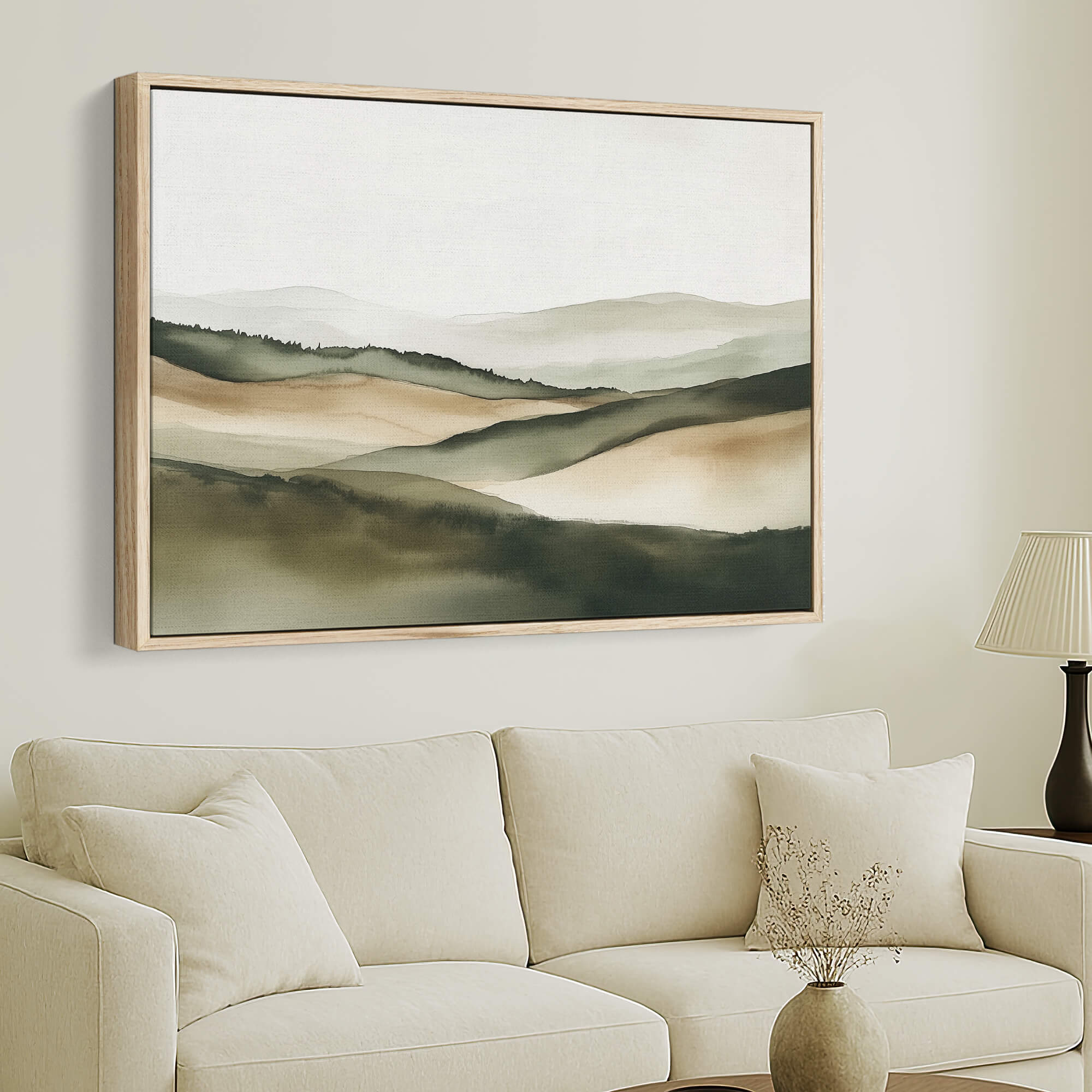 Meadow No1 Framed Canvas Wall Art - Melrose Editions