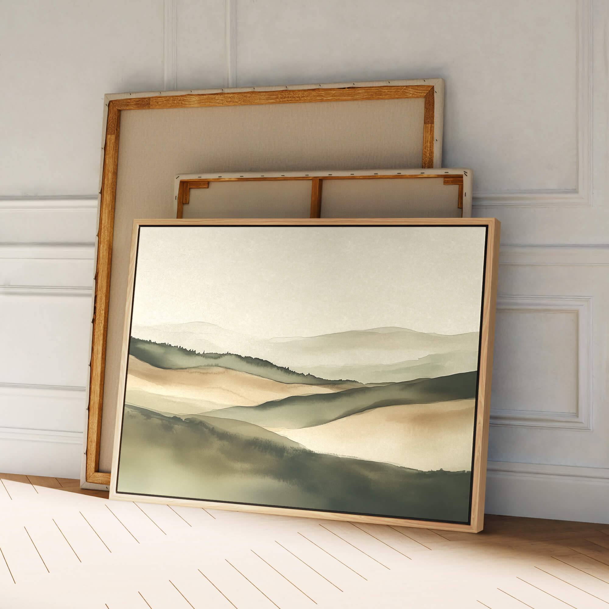 Meadow No1 Framed Canvas Wall Art - Melrose Editions