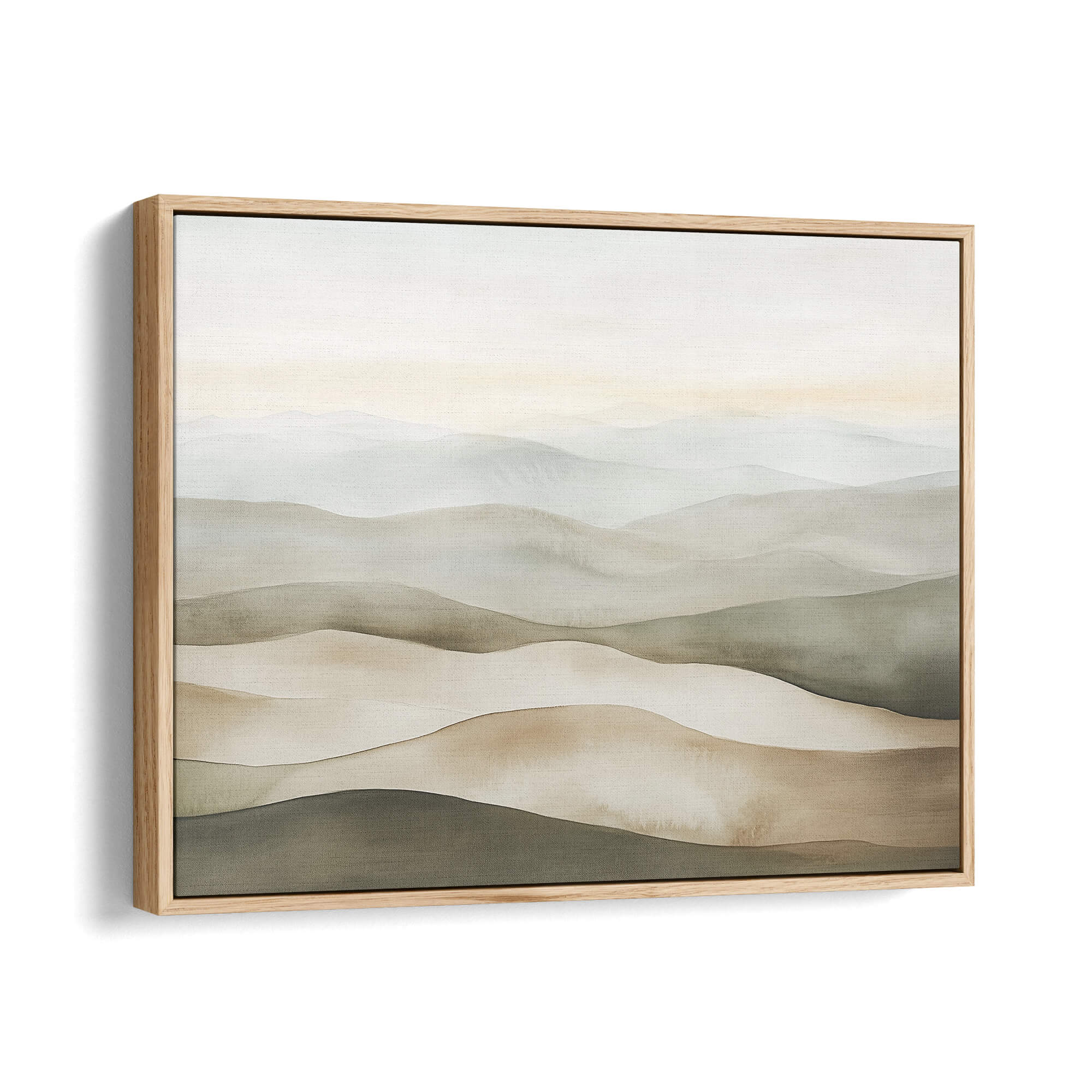 Meadow No2 Framed Canvas Natural Wall Art - Melrose Editions