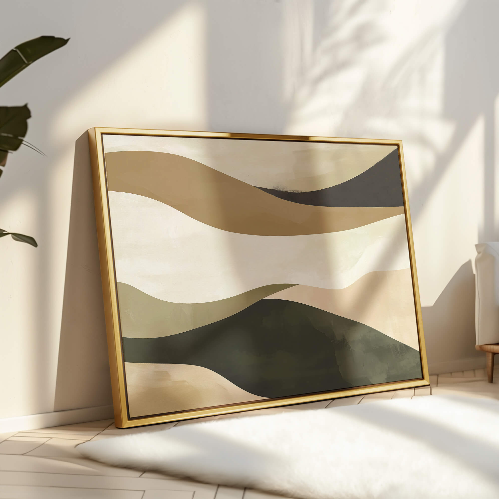 Mesa Framed Canvas Small — 18×24″ Natural Wall Art - Melrose Editions