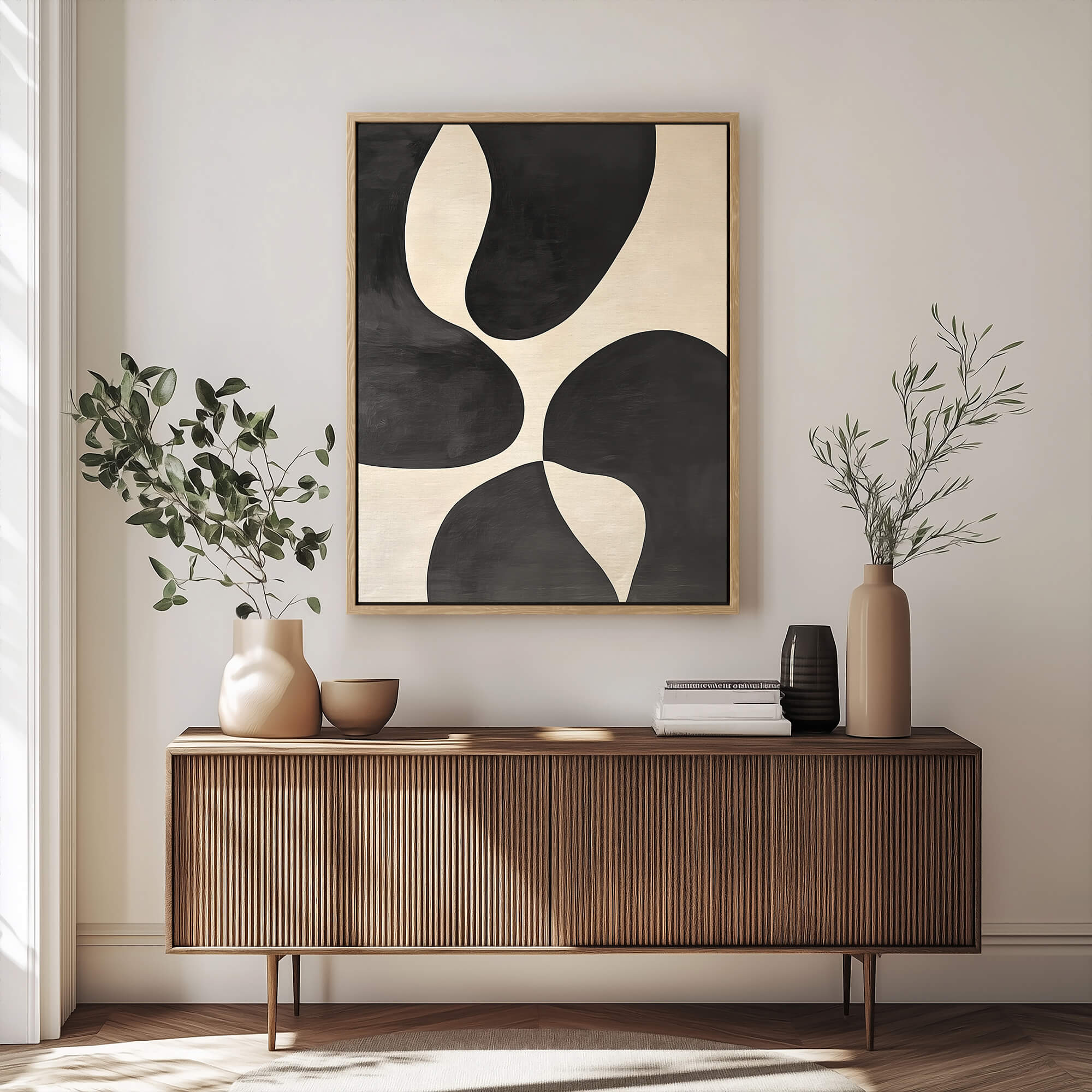 Midnight Motif Framed Canvas Wall Art - Melrose Editions