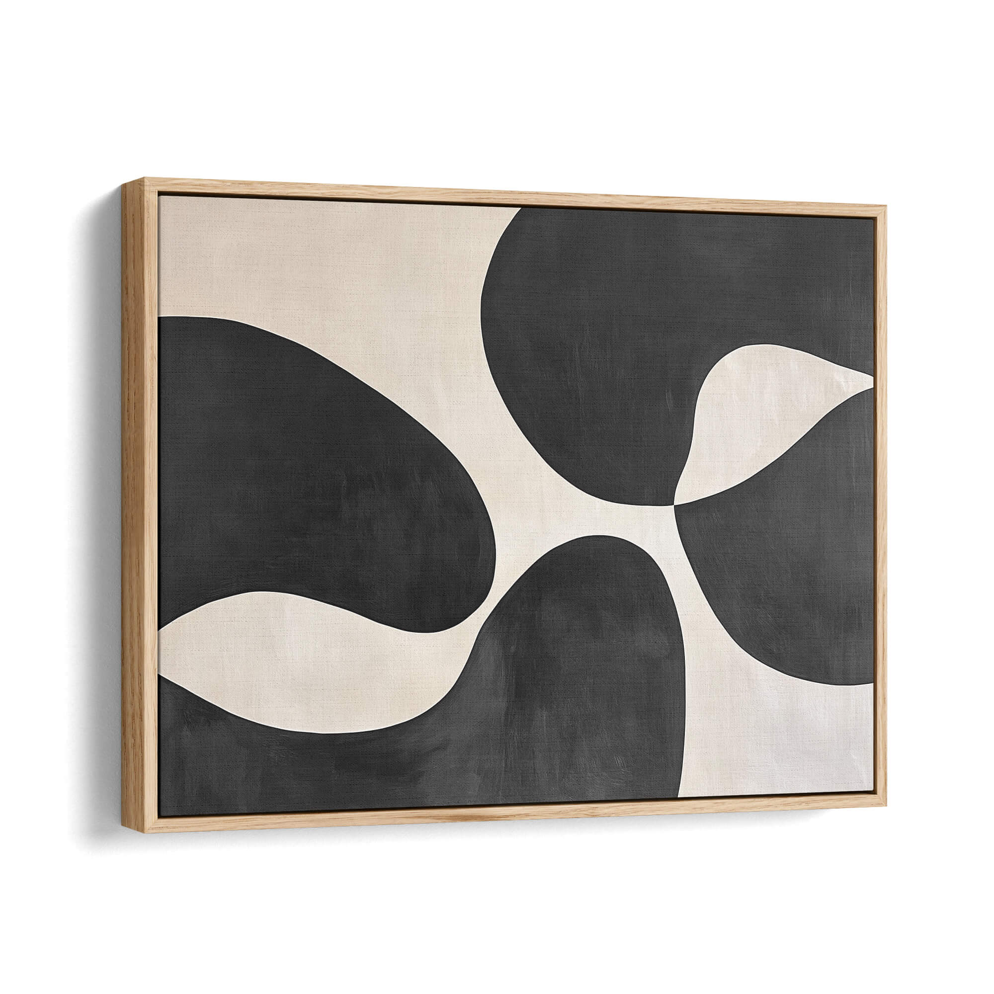Midnight Motif Framed Canvas Natural Wall Art - Melrose Editions