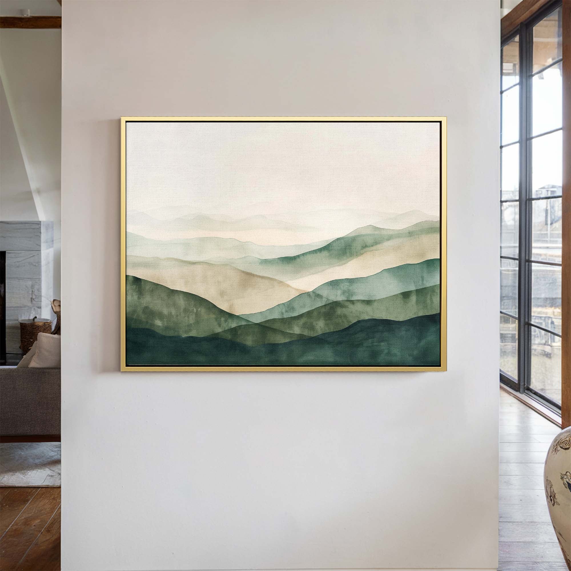 Gentle Hills Framed Canvas Wall Art - Melrose Editions