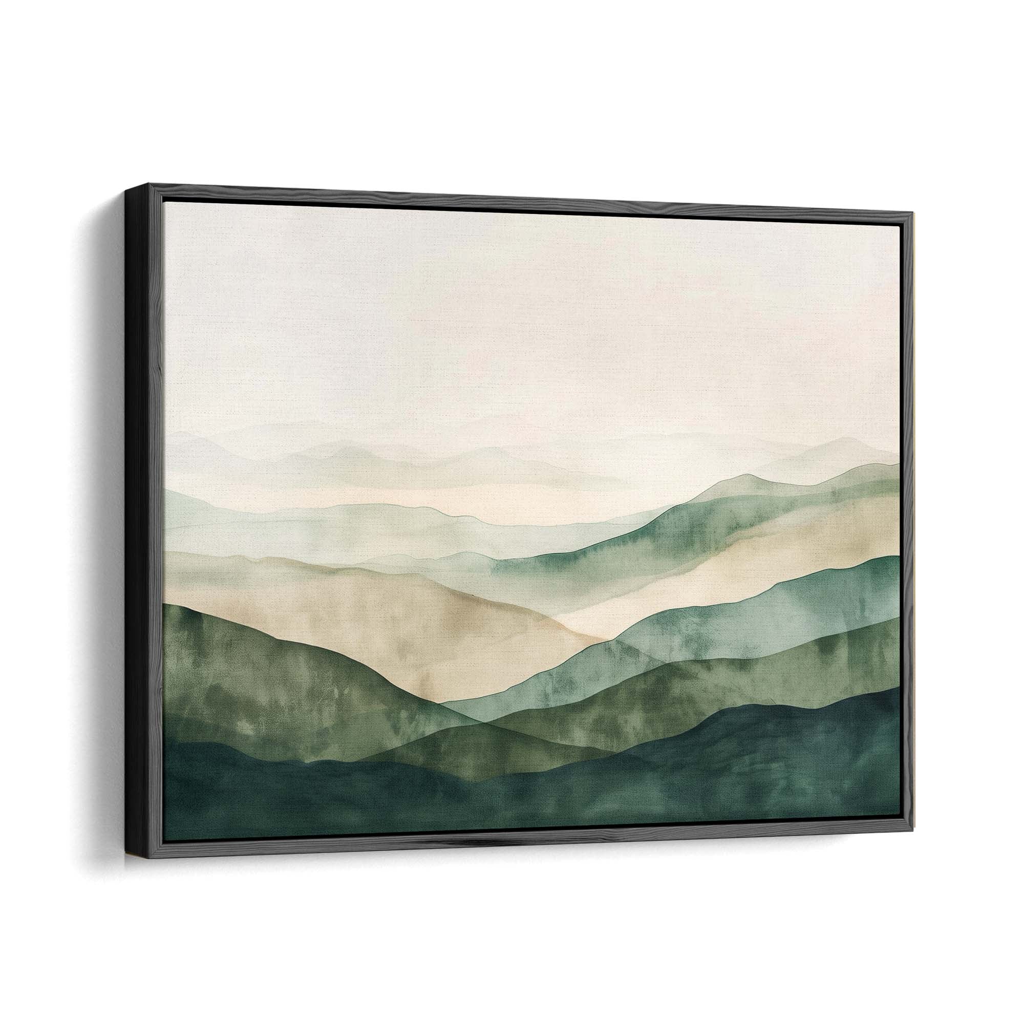 Gentle Hills Framed Canvas Black Wall Art - Melrose Editions