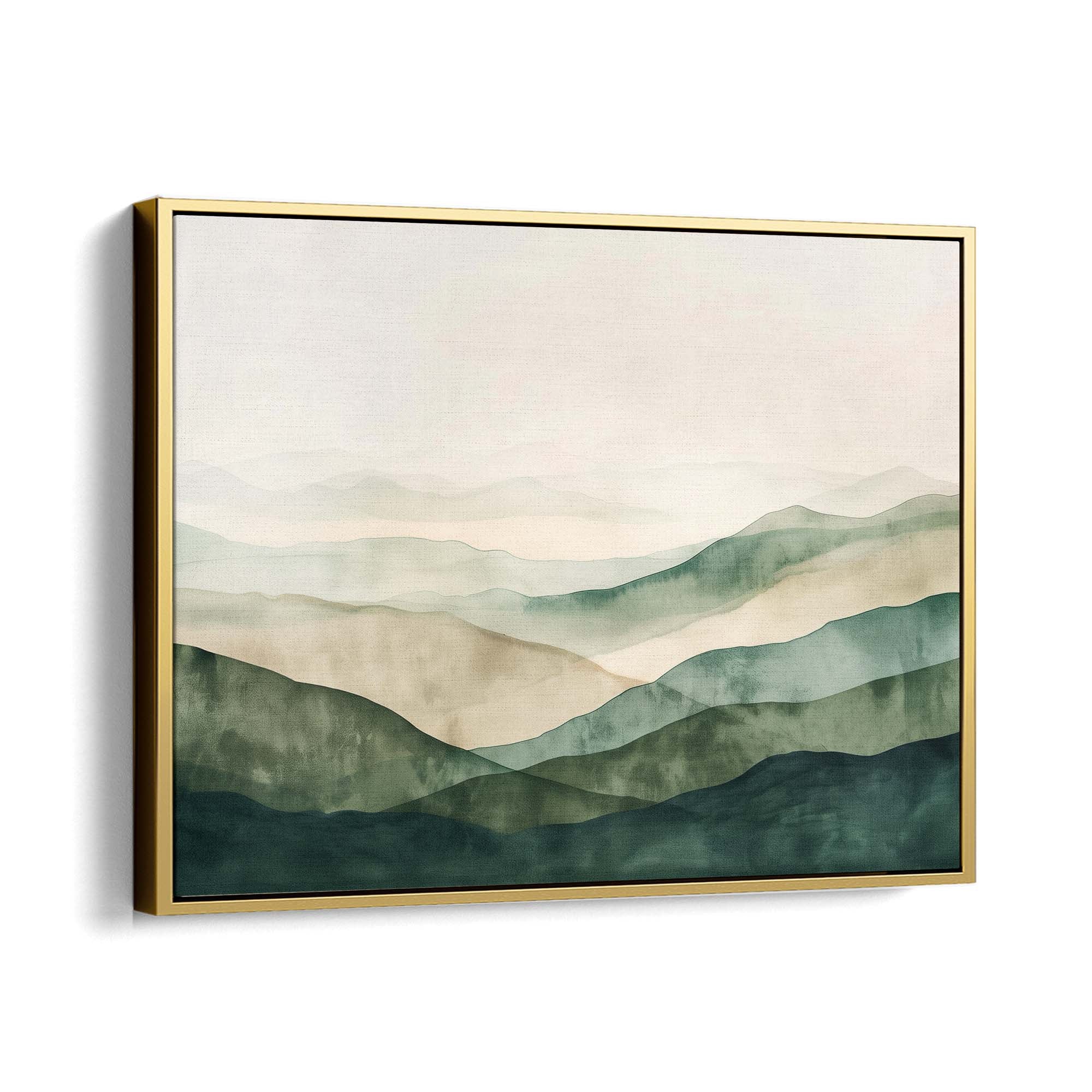 Gentle Hills Framed Canvas Gold Wall Art - Melrose Editions
